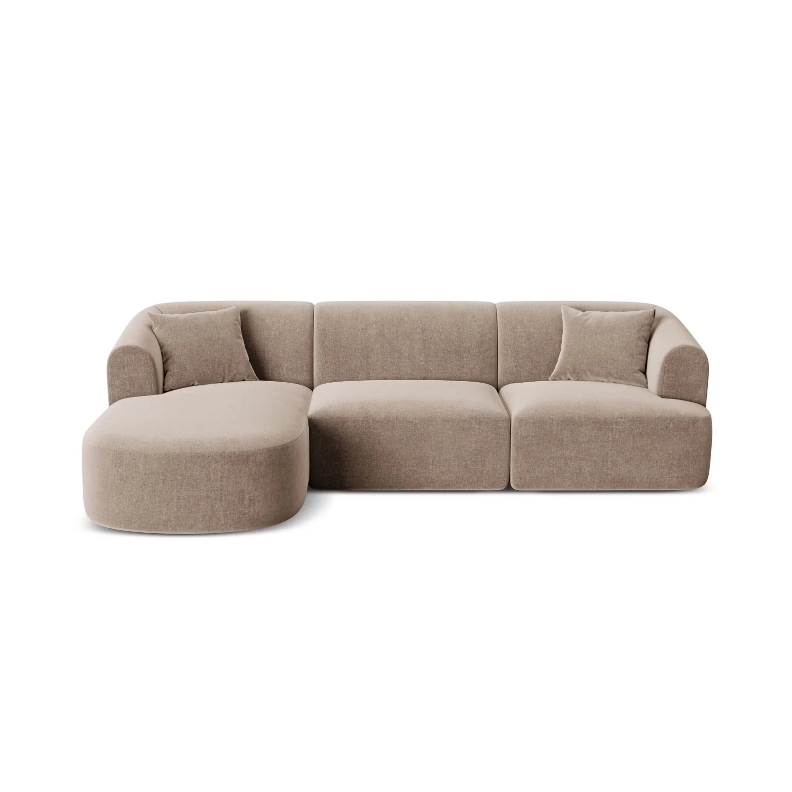 Campi 4-Sitzer Ecksofa, Linke Seite, aus Samt, Cord oder Strukturstoff, 256x156x70 cm - Image 8