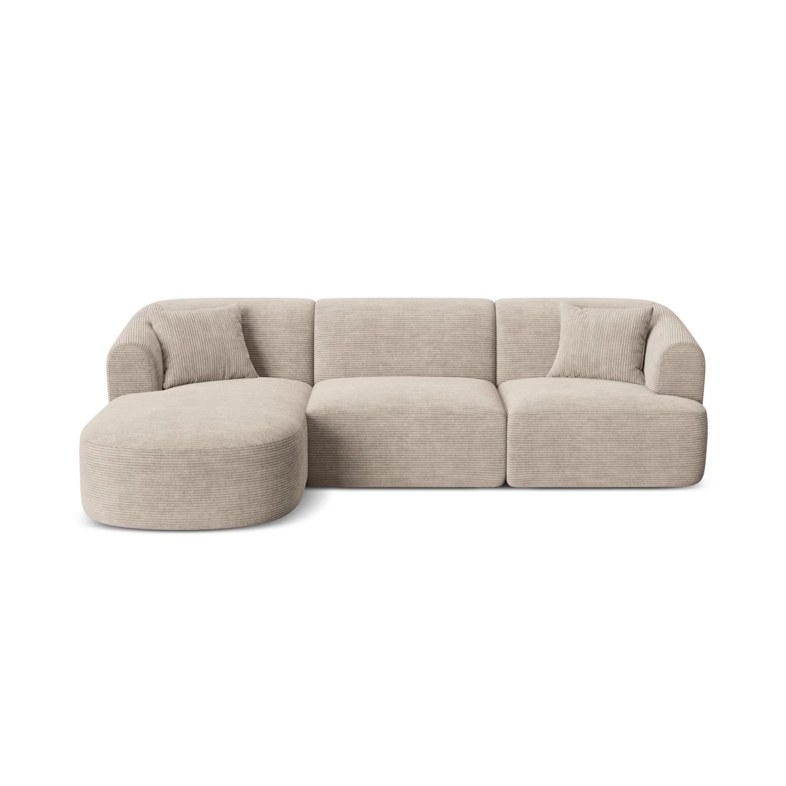Campi 4-Sitzer Ecksofa, Linke Seite, aus Samt, Cord oder Strukturstoff, 256x156x70 cm - Image 85