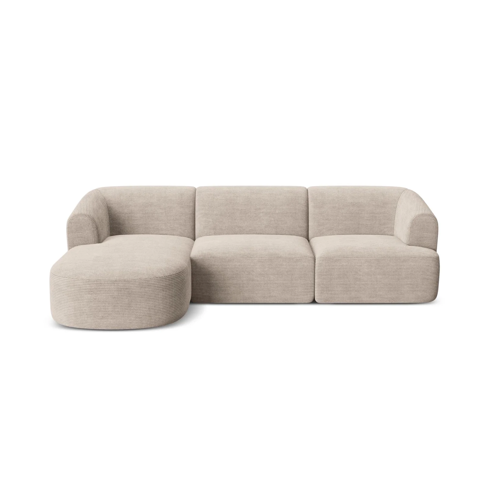 Campi 4-Sitzer Ecksofa, Linke Seite, aus Samt, Cord oder Strukturstoff, 256x156x70 cm - Image 88