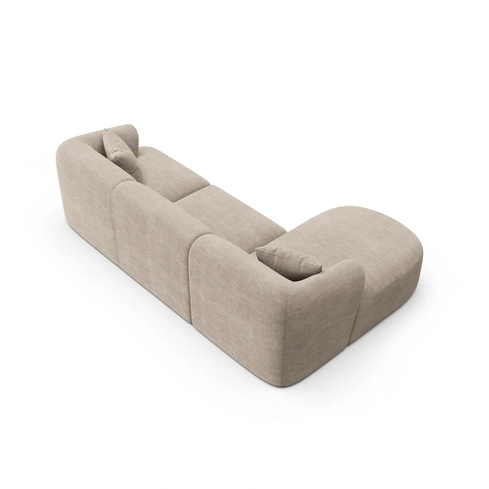 Campi 4-Sitzer Ecksofa, Linke Seite, aus Samt, Cord oder Strukturstoff, 256x156x70 cm - Image 89