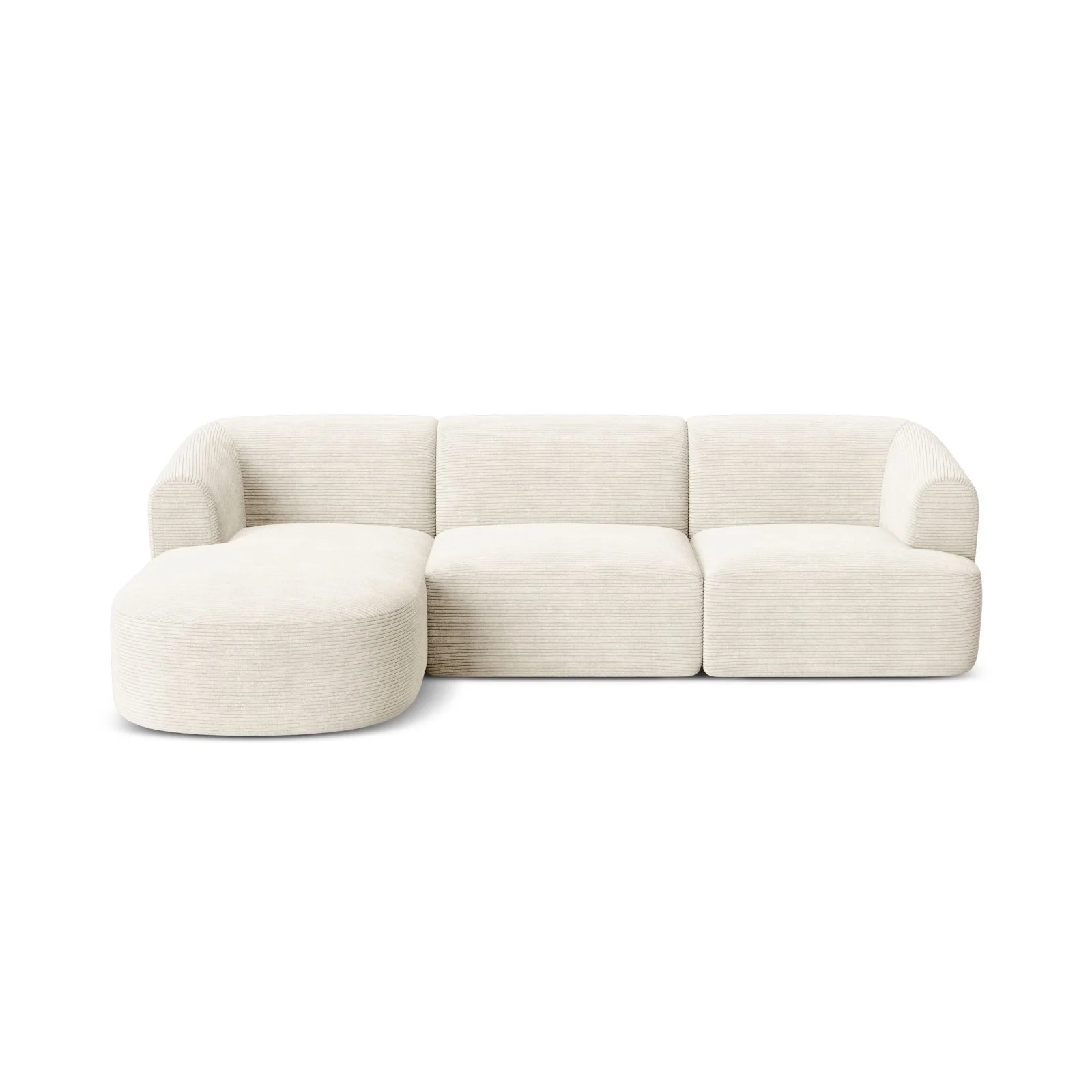 Campi 4-Sitzer Ecksofa, Linke Seite, aus Samt, Cord oder Strukturstoff, 256x156x70 cm - Image 94