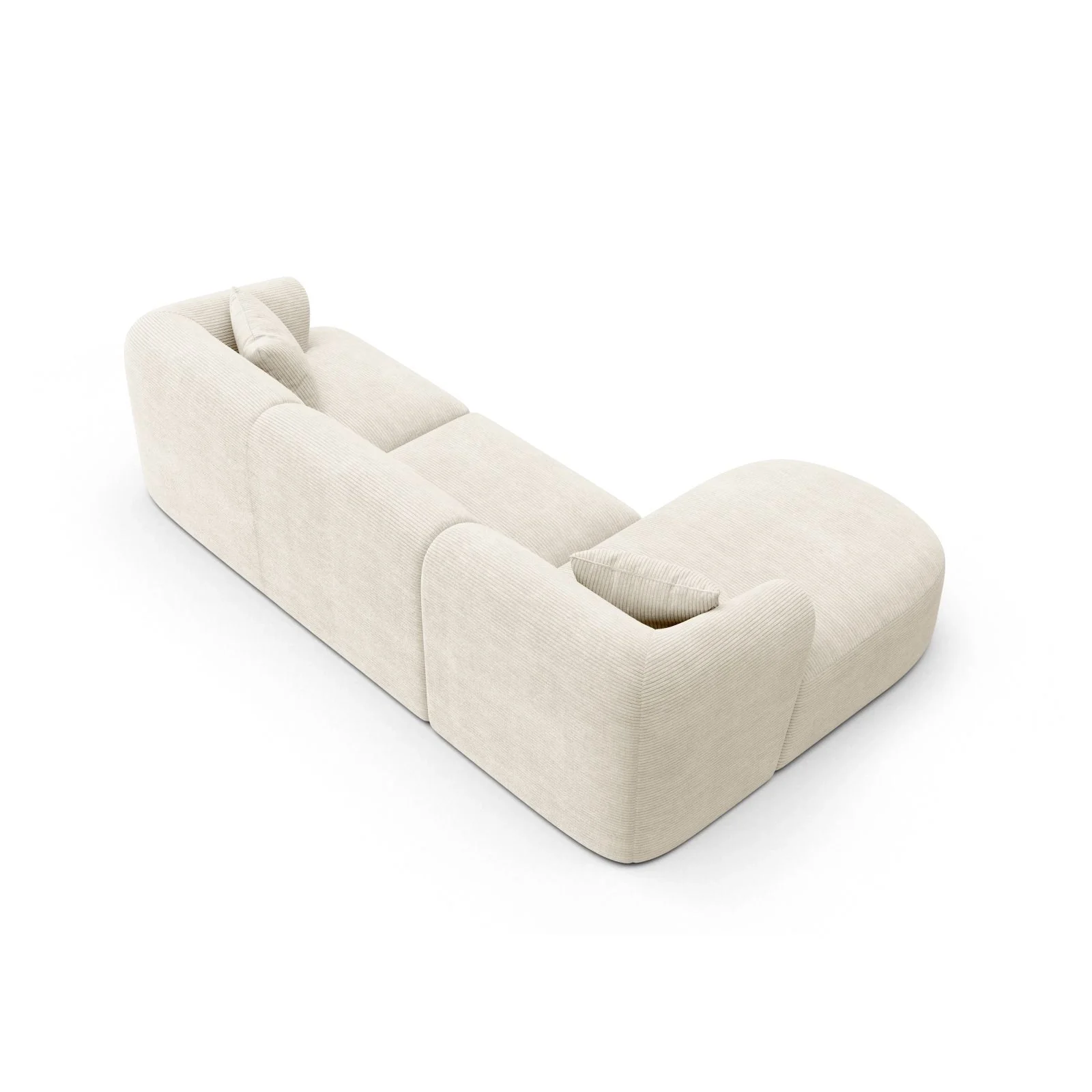 Campi 4-Sitzer Ecksofa, Linke Seite, aus Samt, Cord oder Strukturstoff, 256x156x70 cm - Image 95