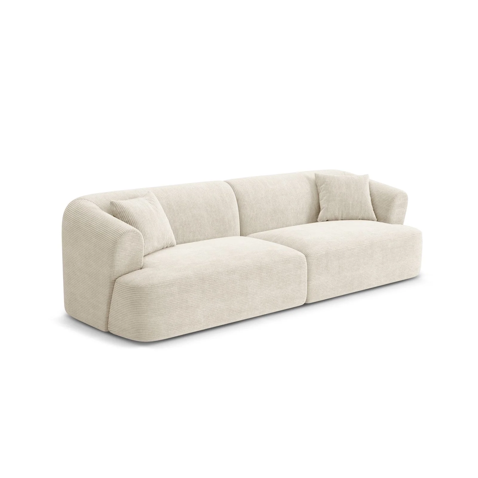 Campi 4-Sitzer Sofa aus Samt, Cord oder Strukturstoff, 255x90x70 cm - Image 101