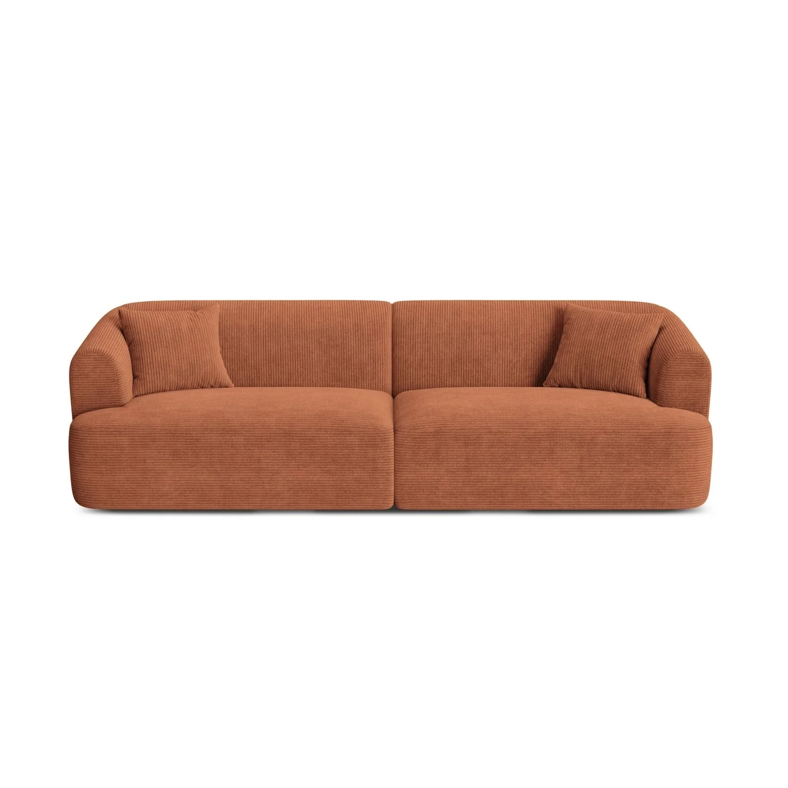 Campi 4-Sitzer Sofa aus Samt, Cord oder Strukturstoff, 255x90x70 cm - Image 106