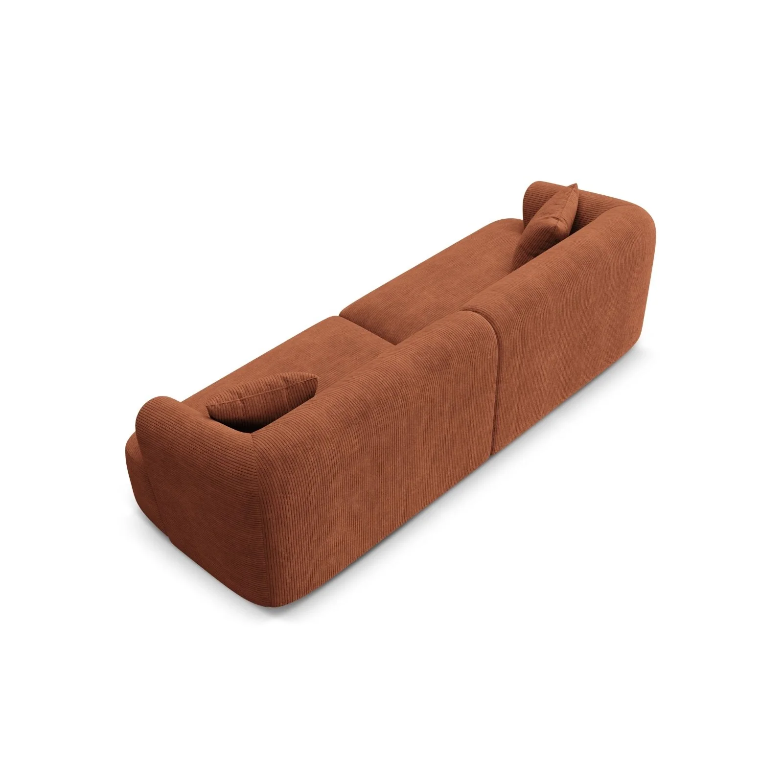 Campi 4-Sitzer Sofa aus Samt, Cord oder Strukturstoff, 255x90x70 cm - Image 110