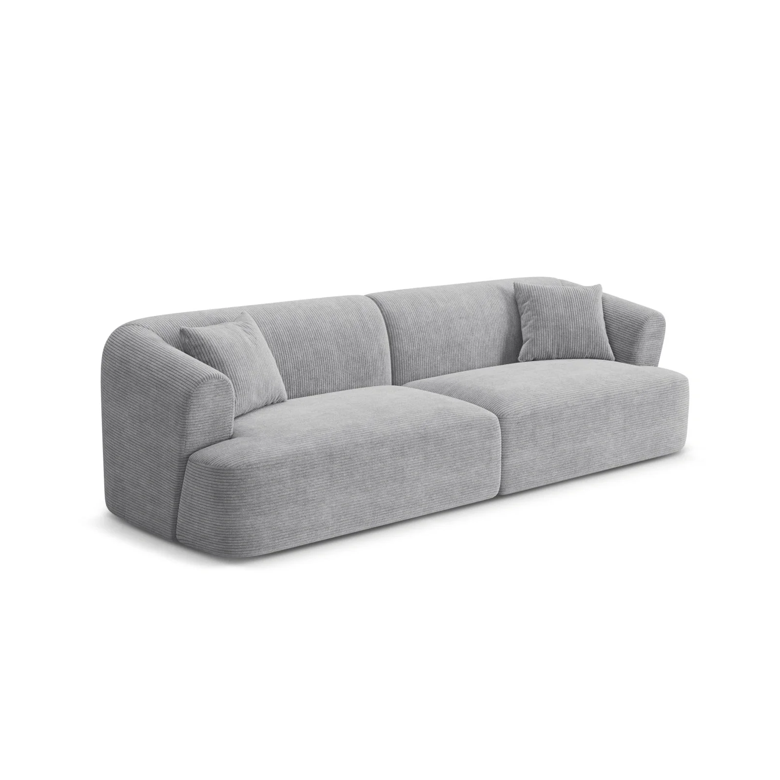 Campi 4-Sitzer Sofa aus Samt, Cord oder Strukturstoff, 255x90x70 cm - Image 121