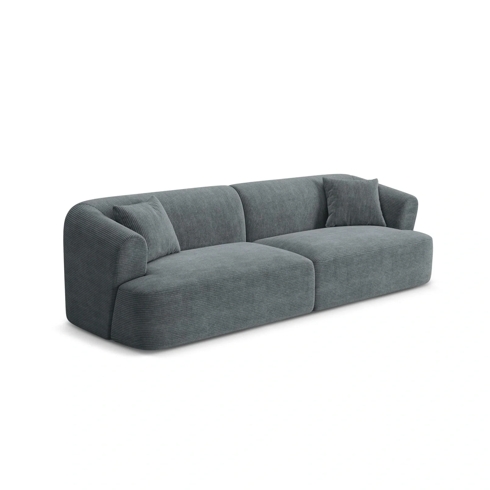 Campi 4-Sitzer Sofa aus Samt, Cord oder Strukturstoff, 255x90x70 cm - Image 128