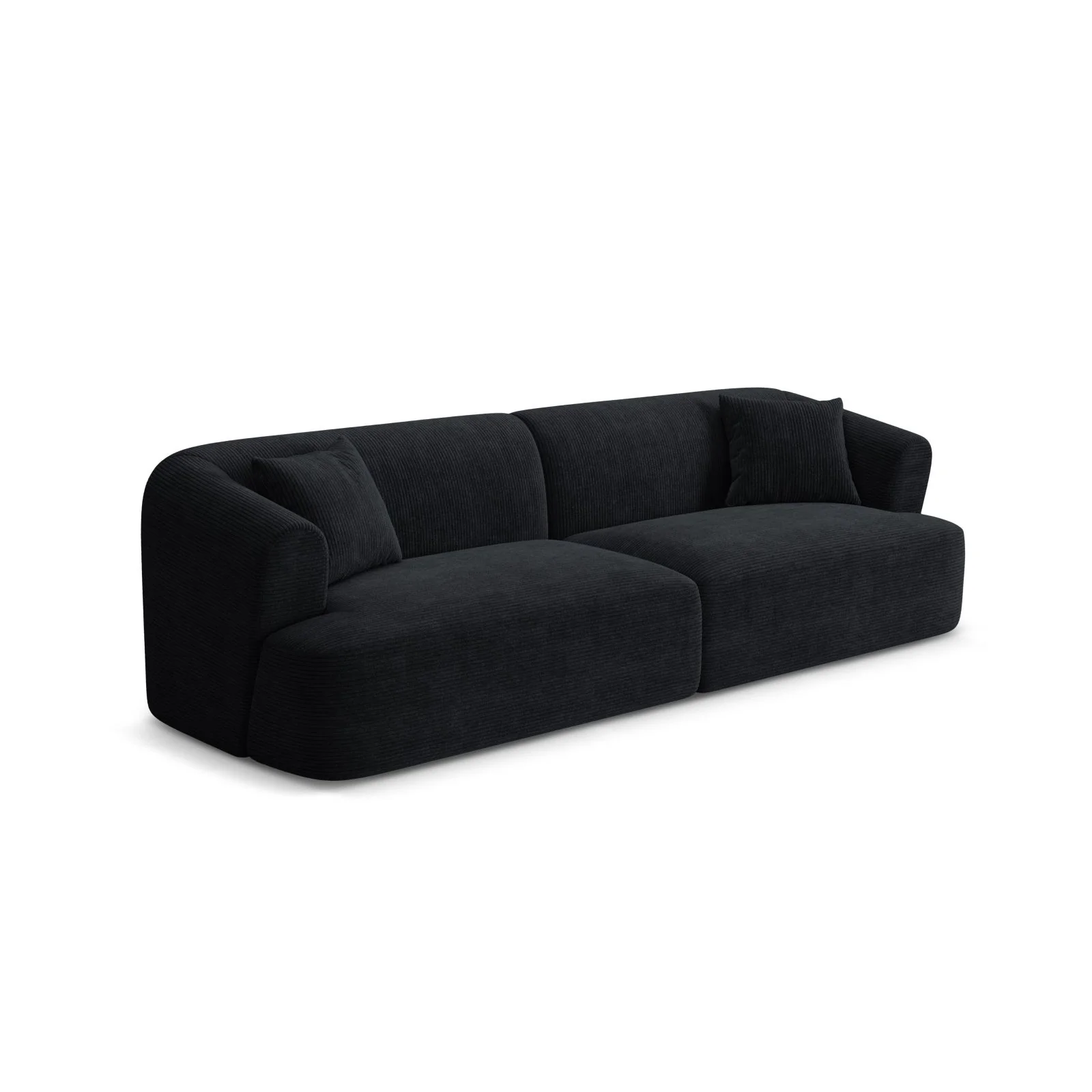Campi 4-Sitzer Sofa aus Samt, Cord oder Strukturstoff, 255x90x70 cm - Image 135