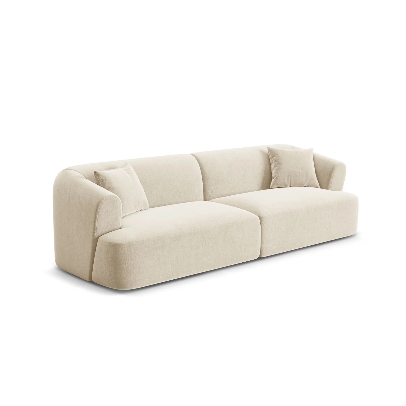 Campi 4-Sitzer Sofa aus Samt, Cord oder Strukturstoff, 255x90x70 cm - Image 3
