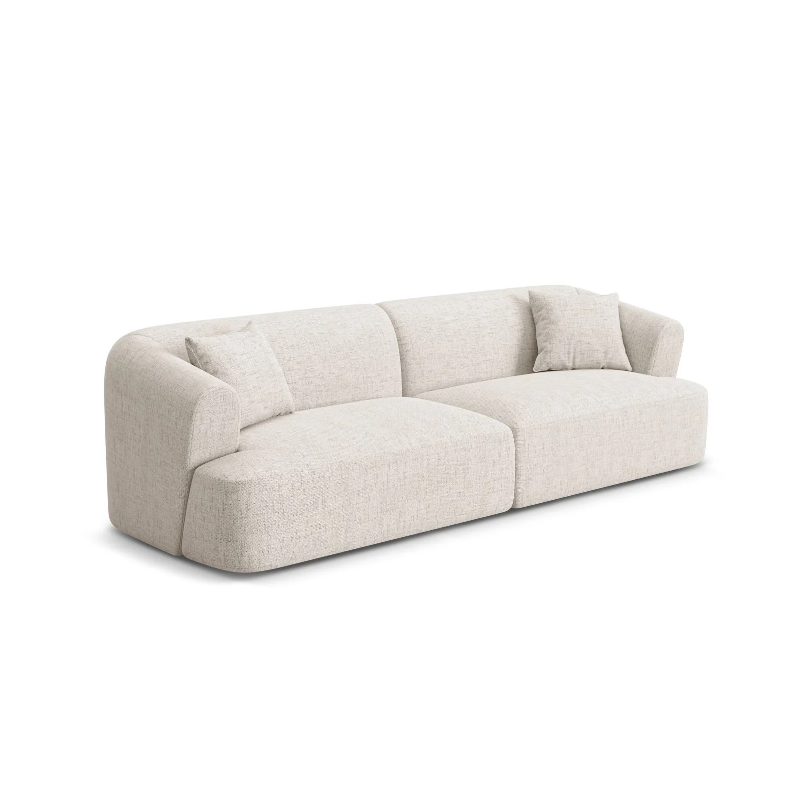 Campi 4-Sitzer Sofa aus Samt, Cord oder Strukturstoff, 255x90x70 cm - Image 45