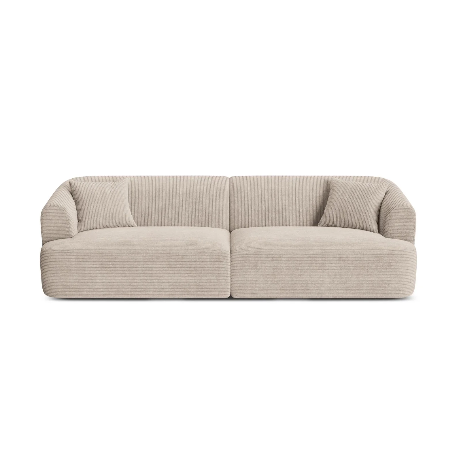 Campi 4-Sitzer Sofa aus Samt, Cord oder Strukturstoff, 255x90x70 cm - Image 92