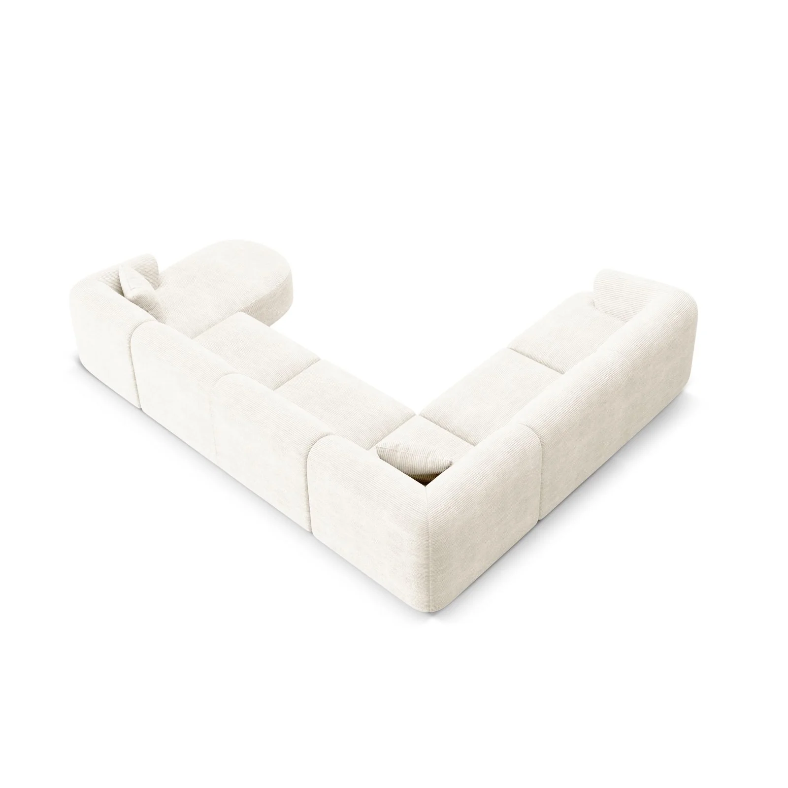 Campi 7-Sitzer Panorama Ecksofa, Linke Seite, aus Samt, Cord oder Strukturstoff, 330x255x70 cm - Image 104