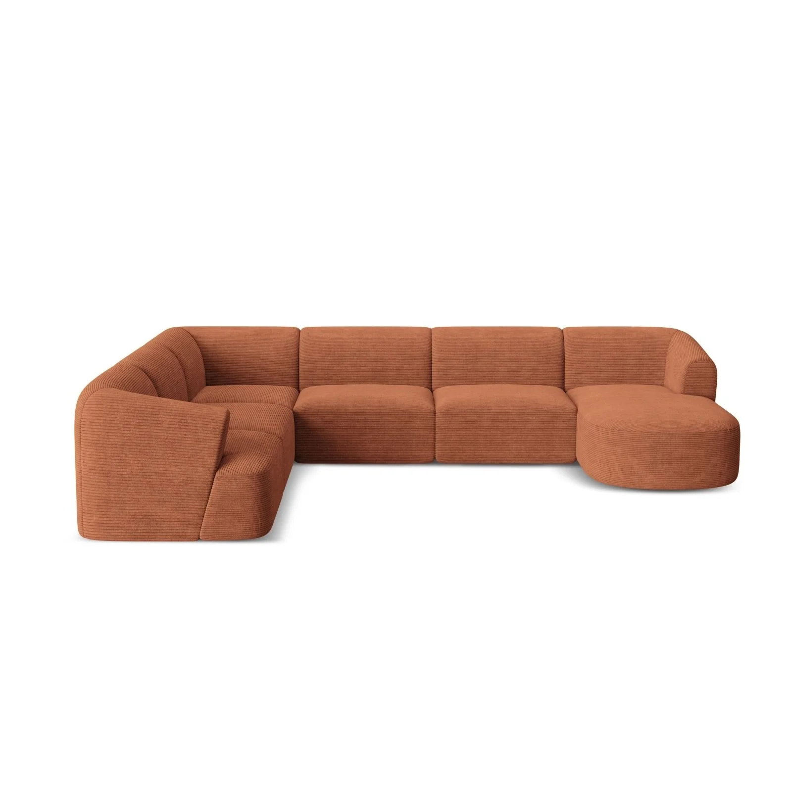 Campi 7-Sitzer Panorama Ecksofa, Linke Seite, aus Samt, Cord oder Strukturstoff, 330x255x70 cm - Image 110