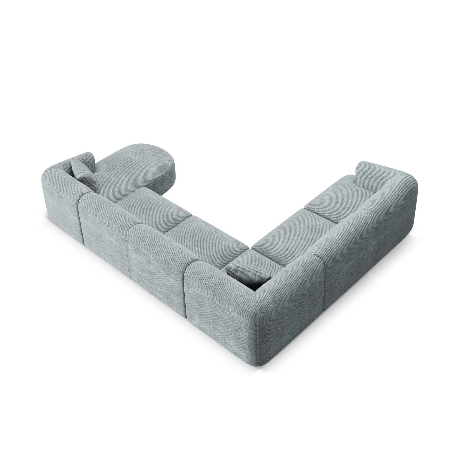 Campi 7-Sitzer Panorama Ecksofa, Linke Seite, aus Samt, Cord oder Strukturstoff, 330x255x70 cm - Image 131