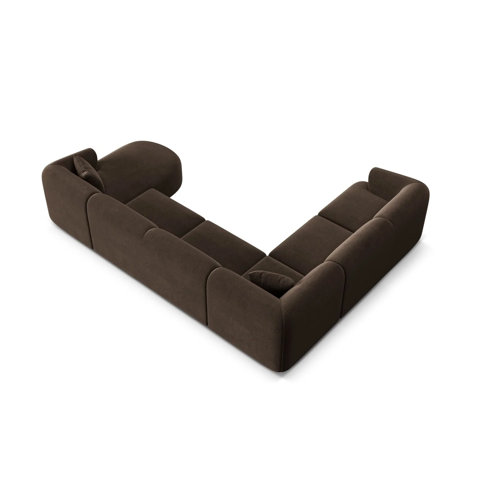 Campi 7-Sitzer Panorama Ecksofa, Linke Seite, aus Samt, Cord oder Strukturstoff, 330x255x70 cm - Image 20