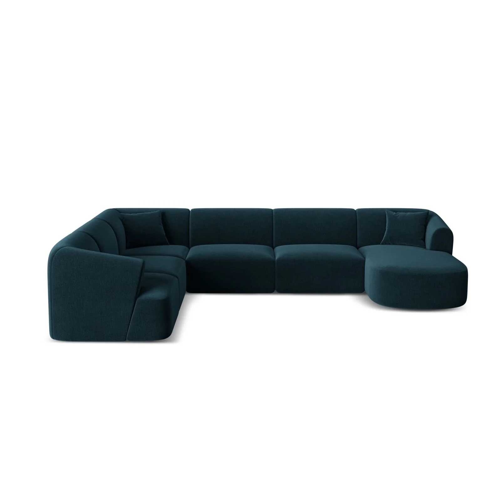 Campi 7-Sitzer Panorama Ecksofa, Linke Seite, aus Samt, Cord oder Strukturstoff, 330x255x70 cm - Image 29