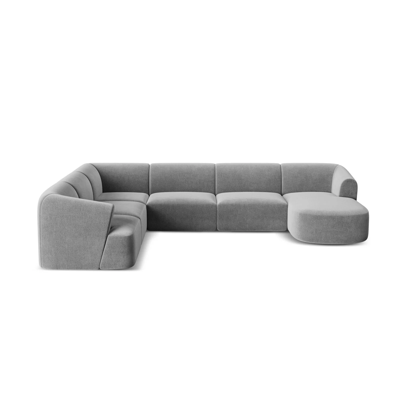Campi 7-Sitzer Panorama Ecksofa, Linke Seite, aus Samt, Cord oder Strukturstoff, 330x255x70 cm - Image 40