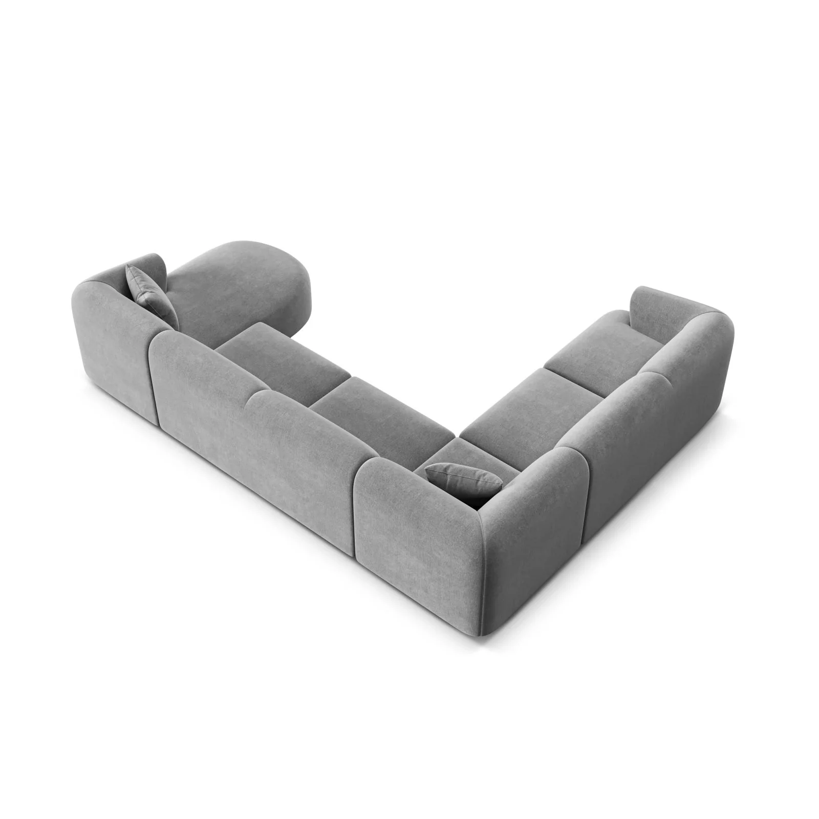 Campi 7-Sitzer Panorama Ecksofa, Linke Seite, aus Samt, Cord oder Strukturstoff, 330x255x70 cm - Image 41