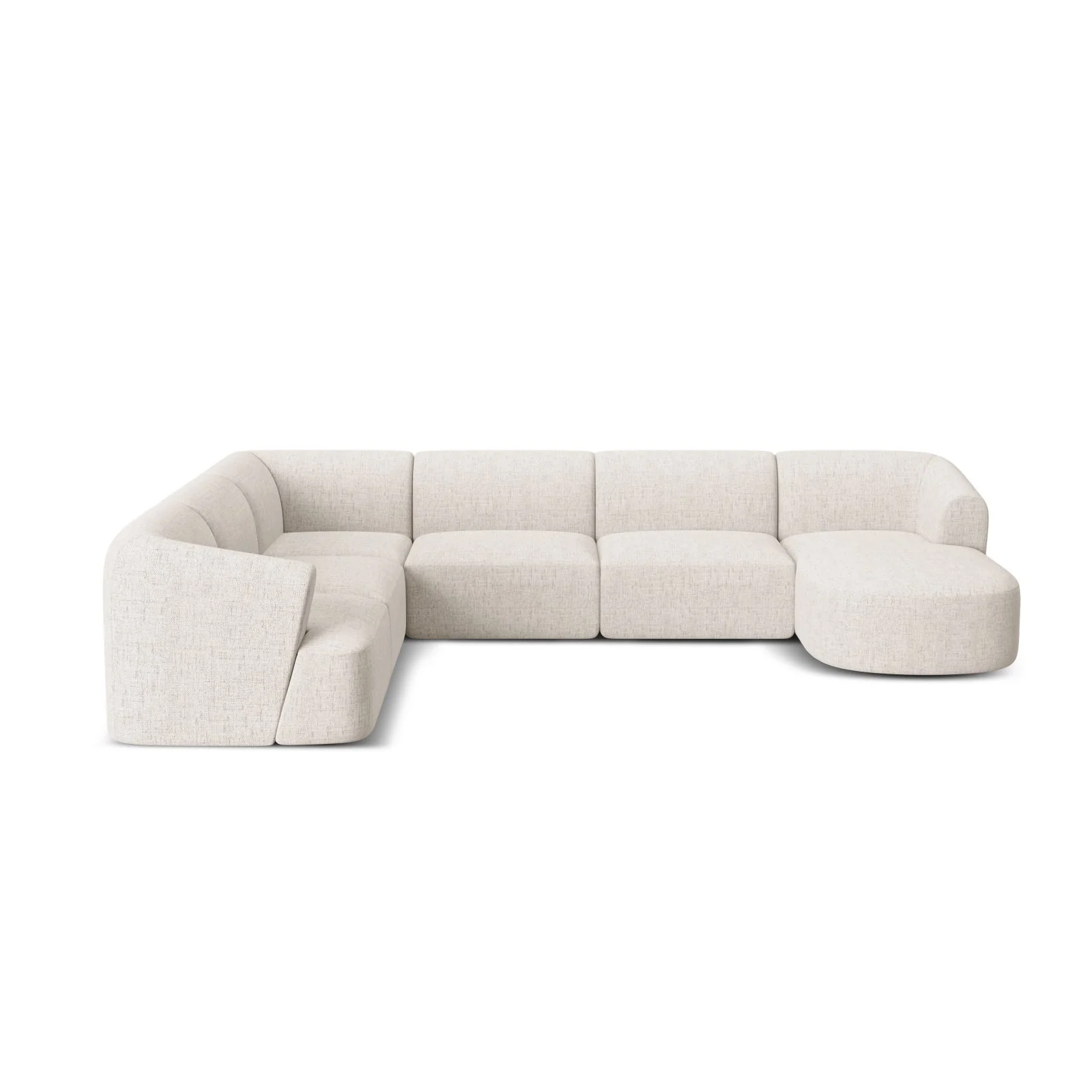 Campi 7-Sitzer Panorama Ecksofa, Linke Seite, aus Samt, Cord oder Strukturstoff, 330x255x70 cm - Image 47