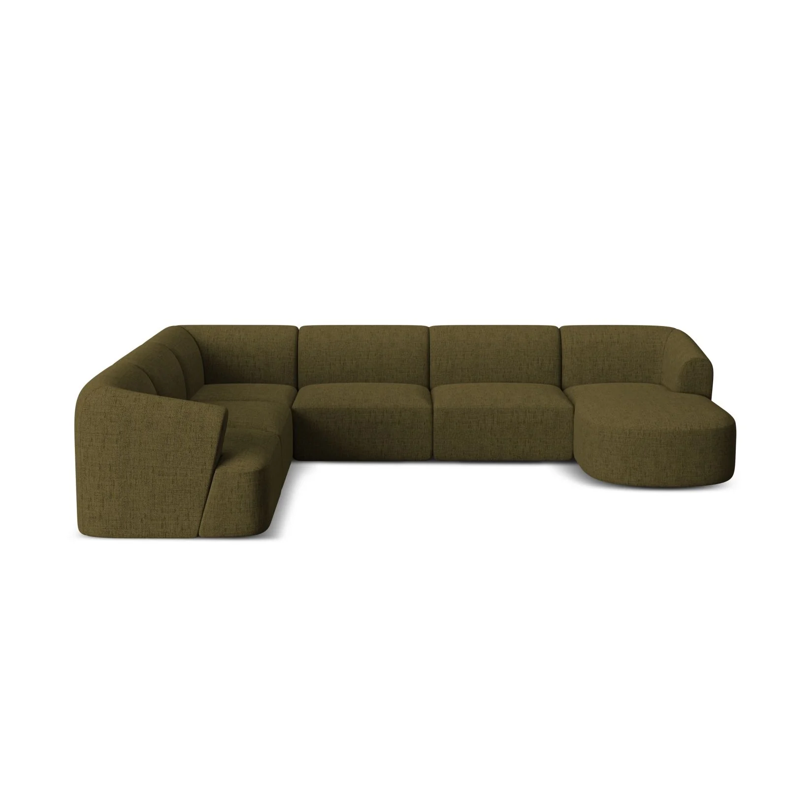 Campi 7-Sitzer Panorama Ecksofa, Linke Seite, aus Samt, Cord oder Strukturstoff, 330x255x70 cm - Image 61