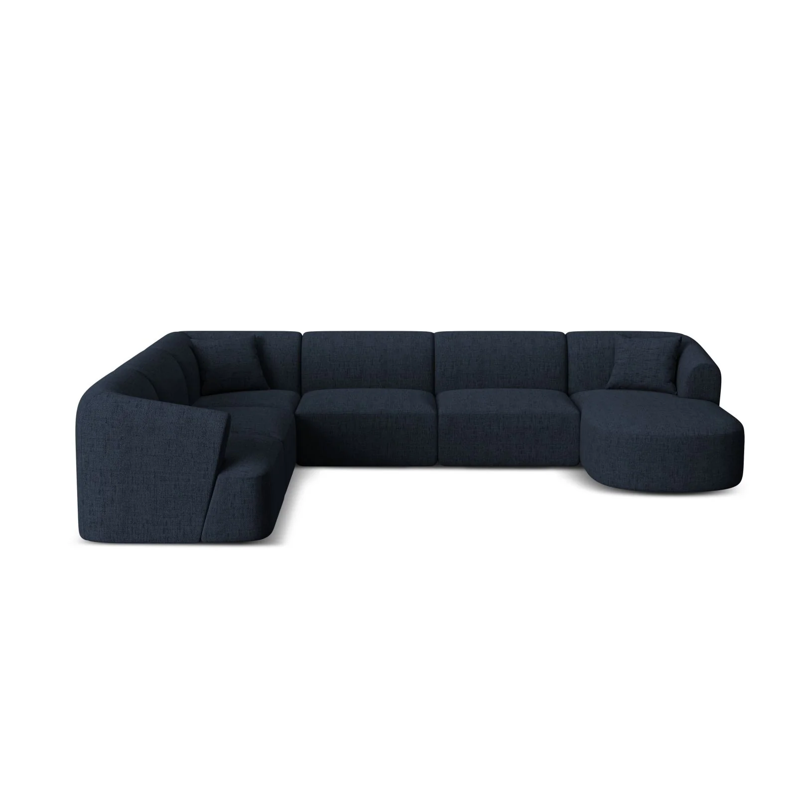 Campi 7-Sitzer Panorama Ecksofa, Linke Seite, aus Samt, Cord oder Strukturstoff, 330x255x70 cm - Image 64