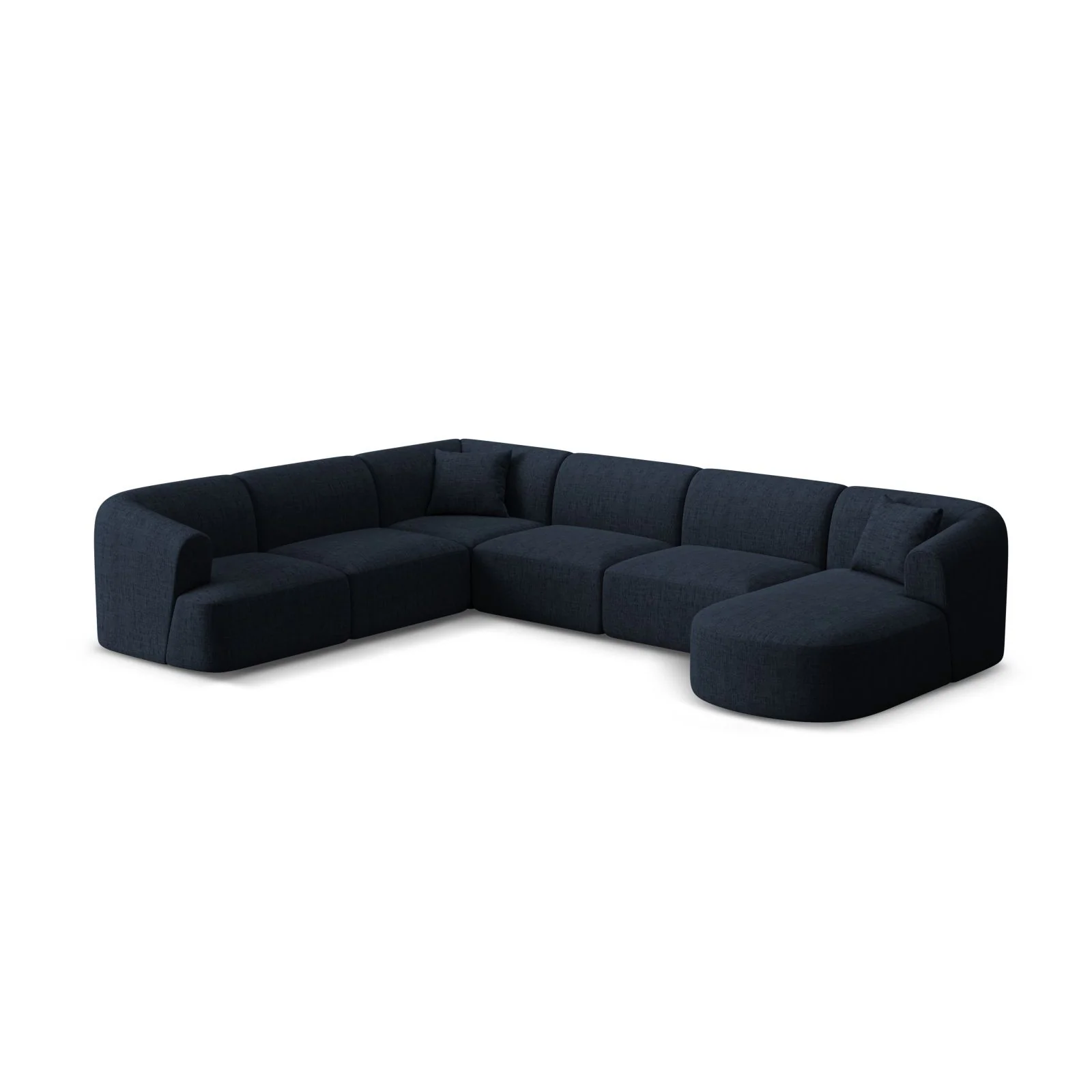 Campi 7-Sitzer Panorama Ecksofa, Linke Seite, aus Samt, Cord oder Strukturstoff, 330x255x70 cm - Image 67