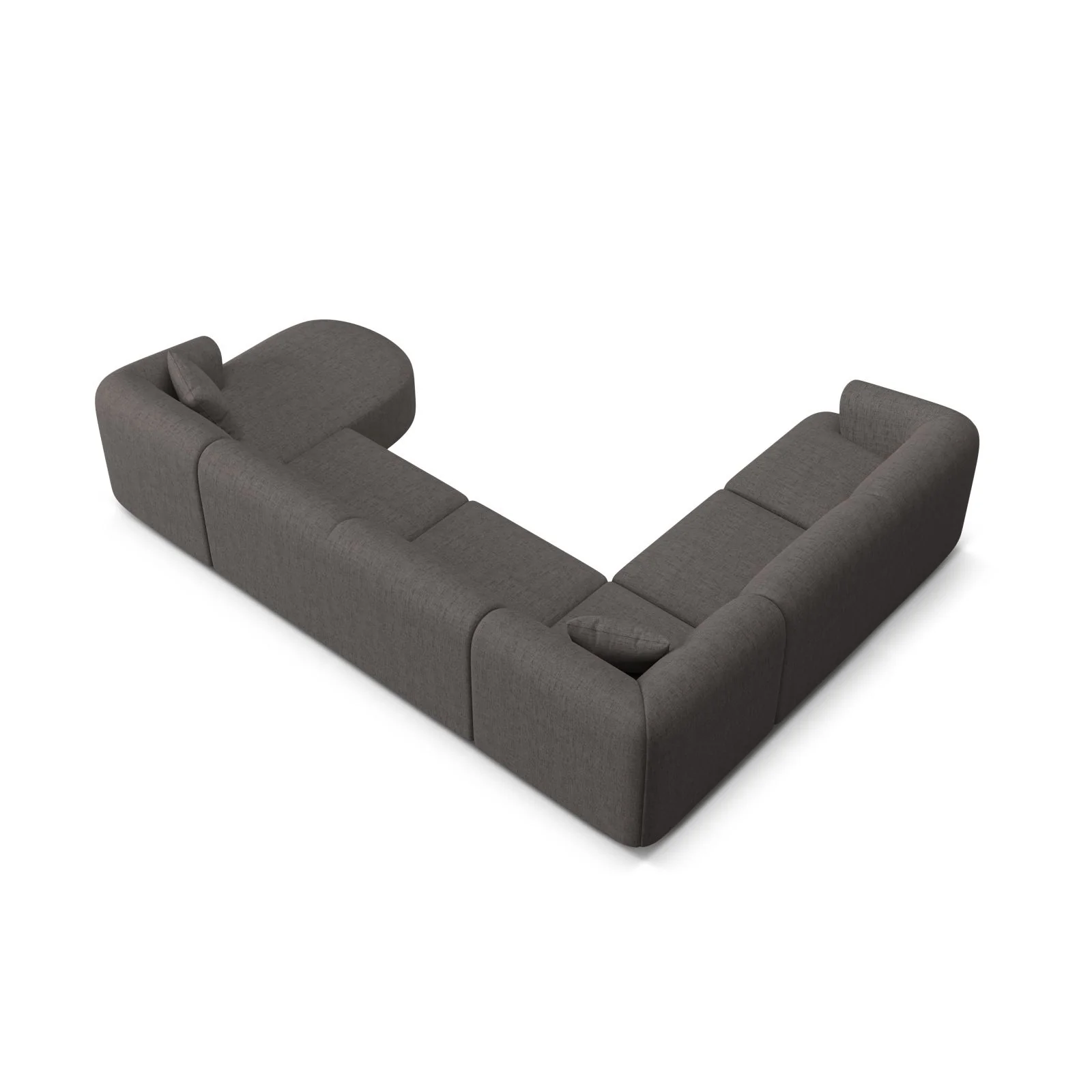 Campi 7-Sitzer Panorama Ecksofa, Linke Seite, aus Samt, Cord oder Strukturstoff, 330x255x70 cm - Image 83