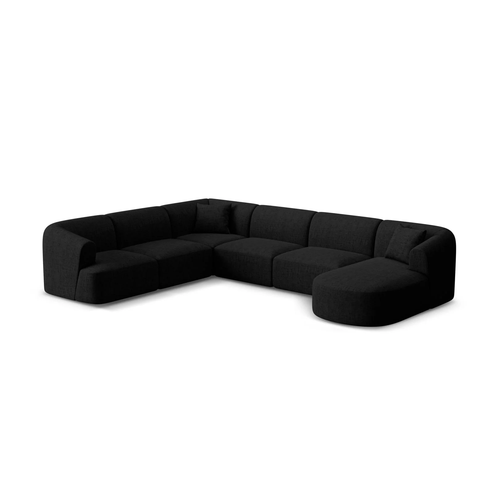 Campi 7-Sitzer Panorama Ecksofa, Linke Seite, aus Samt, Cord oder Strukturstoff, 330x255x70 cm - Image 88