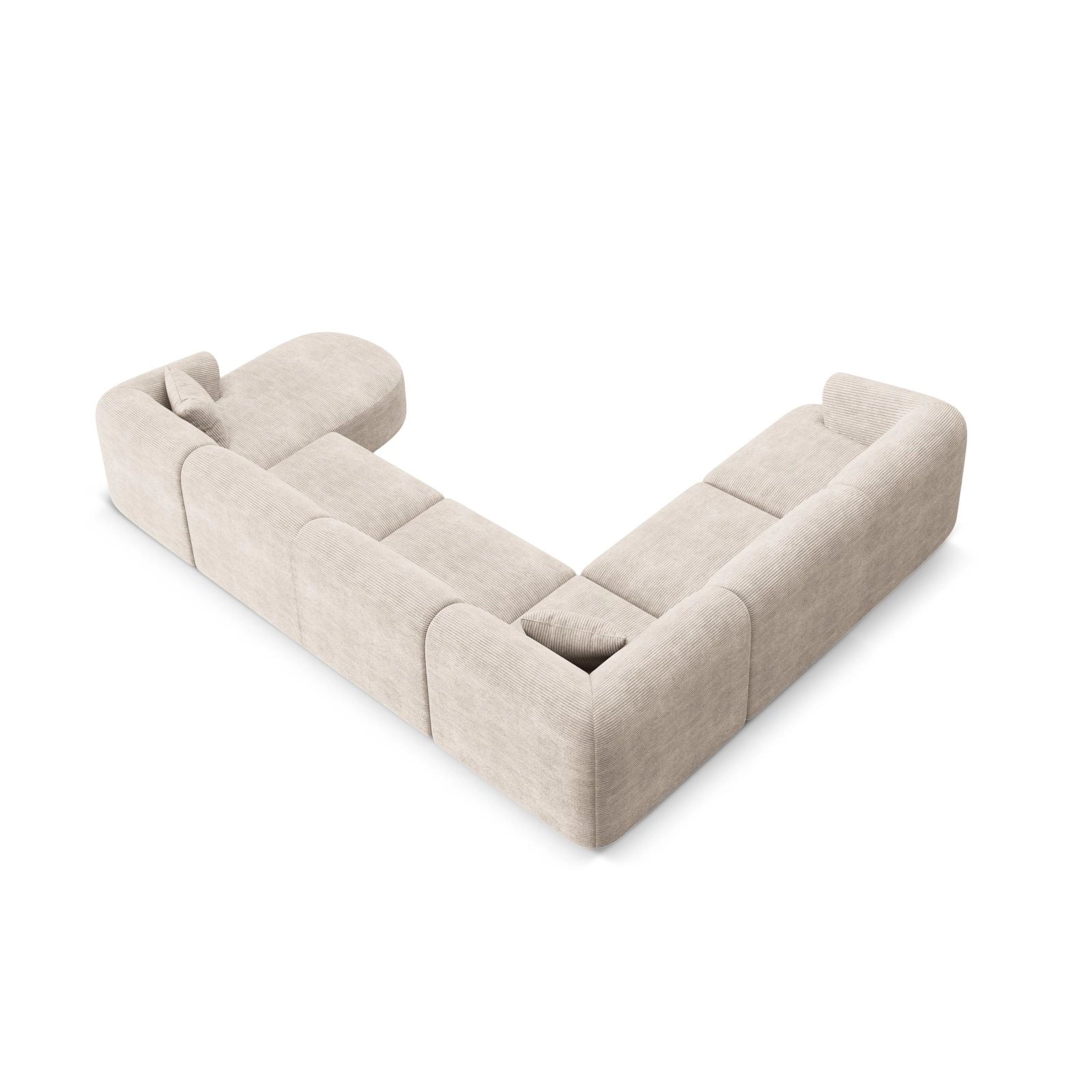 Campi 7-Sitzer Panorama Ecksofa, Linke Seite, aus Samt, Cord oder Strukturstoff, 330x255x70 cm - Image 97