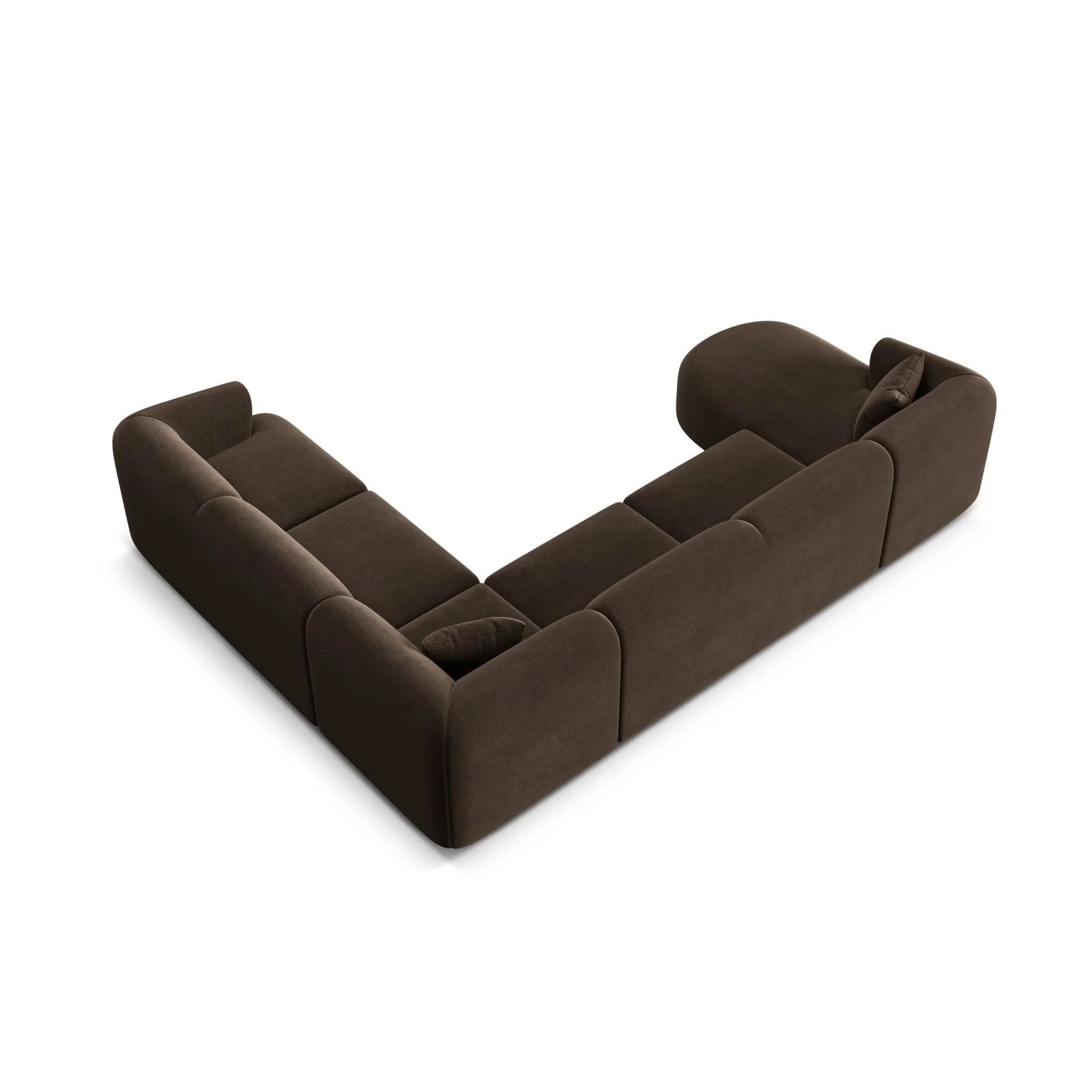 Campi 7-Sitzer Panorama Ecksofa, Rechte Seite, aus Samt, Cord oder Strukturstoff, 330x255x70 cm - Image 20