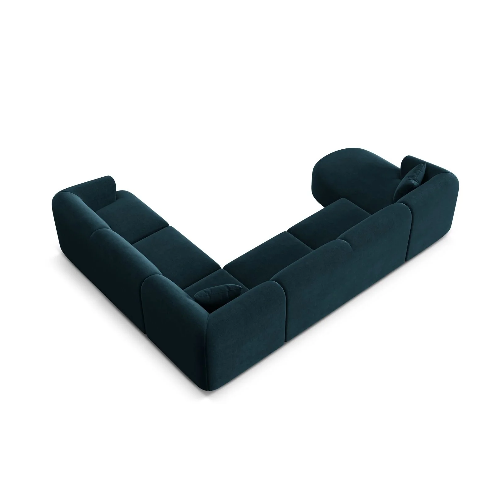 Campi 7-Sitzer Panorama Ecksofa, Rechte Seite, aus Samt, Cord oder Strukturstoff, 330x255x70 cm - Image 34