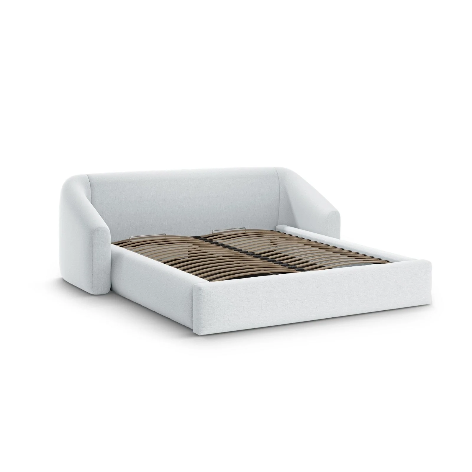 Campi Bett mit Kopfteil und Stauraum aus Samt oder Strukturstoff, 140x200 cm - Image 23