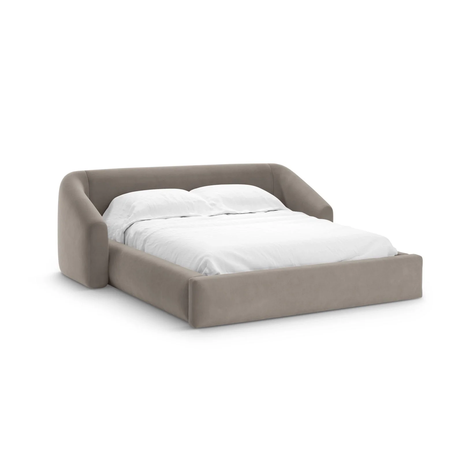 Campi Bett mit Kopfteil und Stauraum aus Samt oder Strukturstoff, 140x200 cm - Image 31