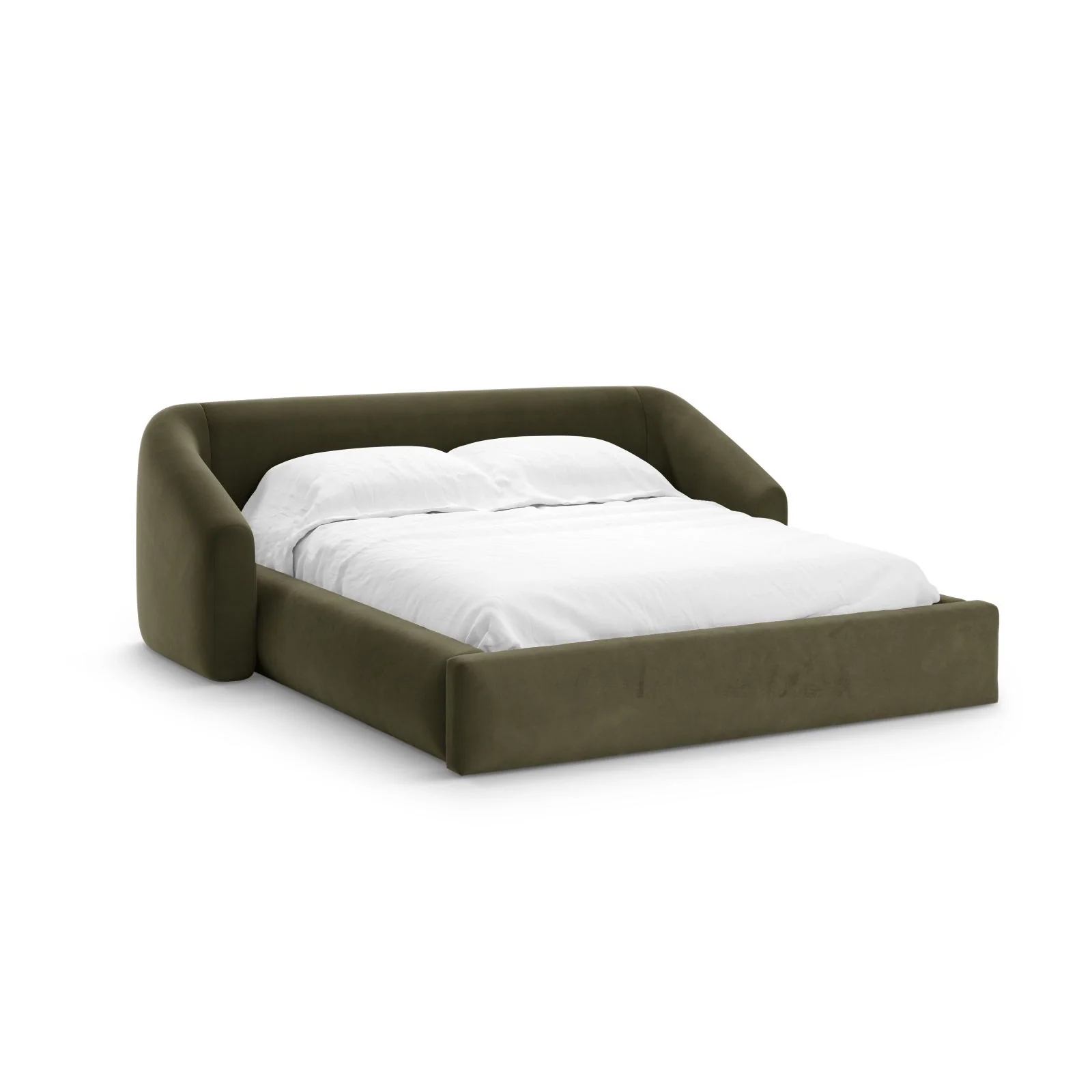 Campi Bett mit Kopfteil und Stauraum aus Samt oder Strukturstoff, 140x200 cm - Image 36