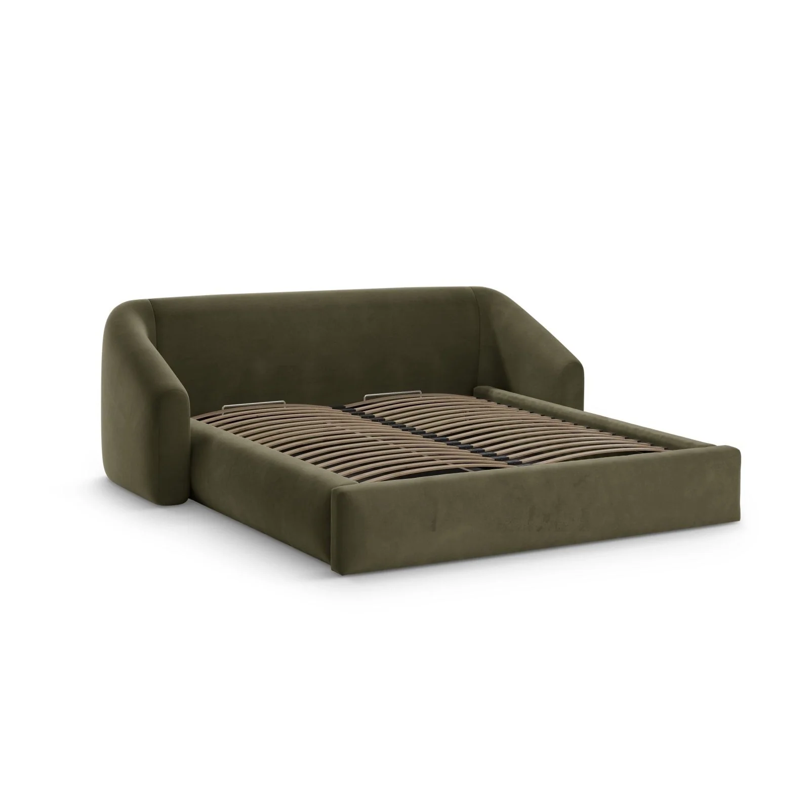 Campi Bett mit Kopfteil und Stauraum aus Samt oder Strukturstoff, 140x200 cm - Image 38