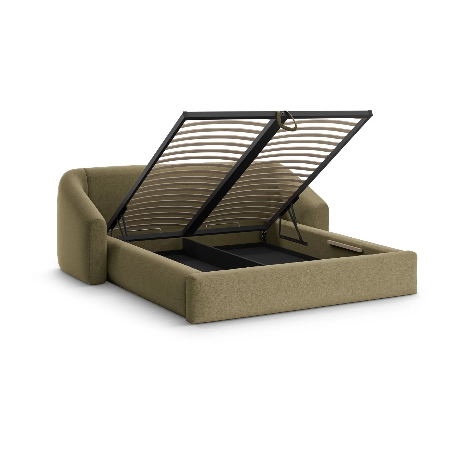 Campi Bett mit Kopfteil und Stauraum aus Samt oder Strukturstoff, 160x200 cm - Image 14