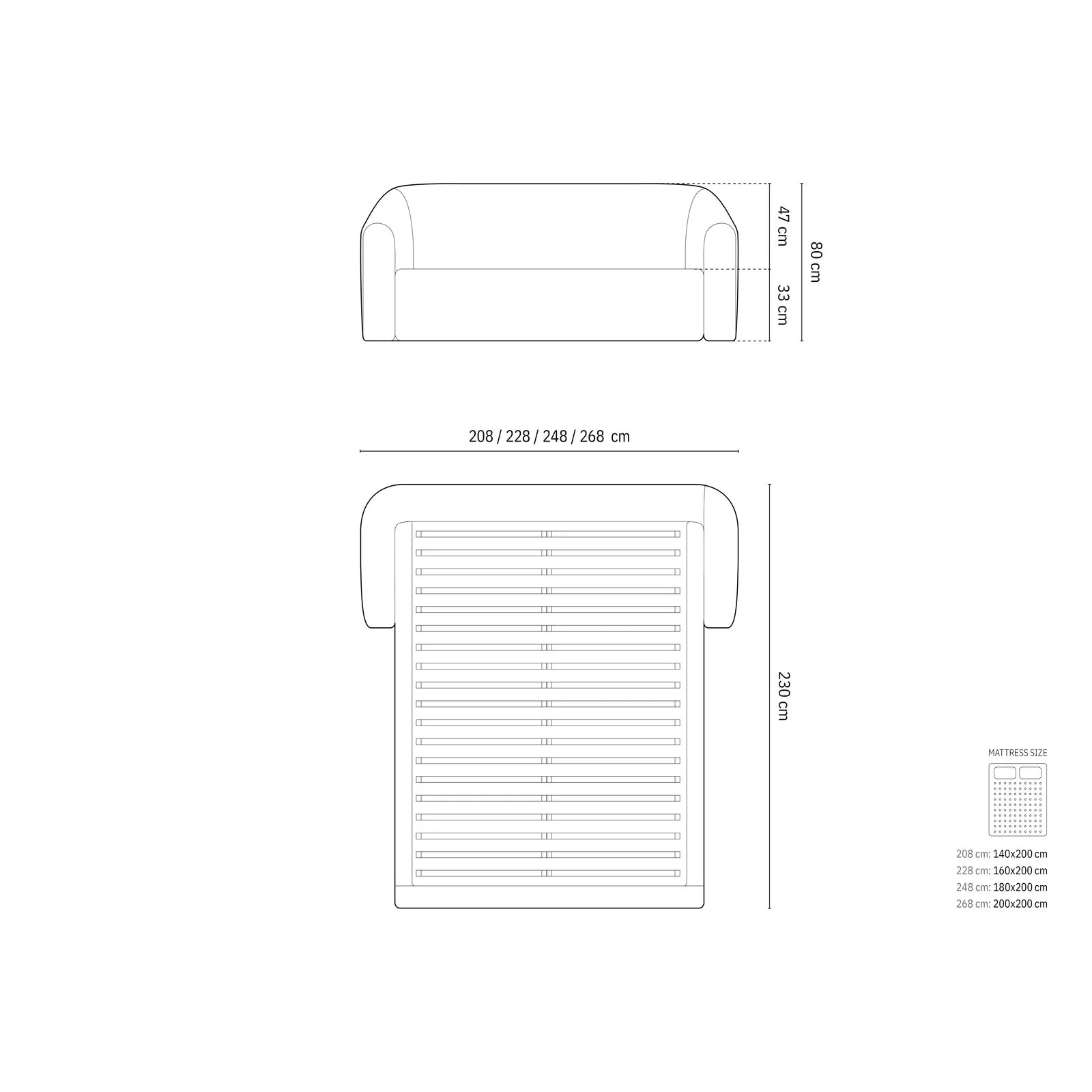 Campi Bett mit Kopfteil und Stauraum aus Samt oder Strukturstoff, 160x200 cm - Image 17