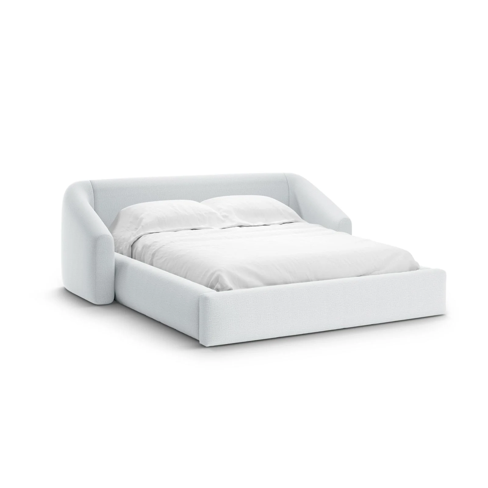 Campi Bett mit Kopfteil und Stauraum aus Samt oder Strukturstoff, 160x200 cm - Image 21