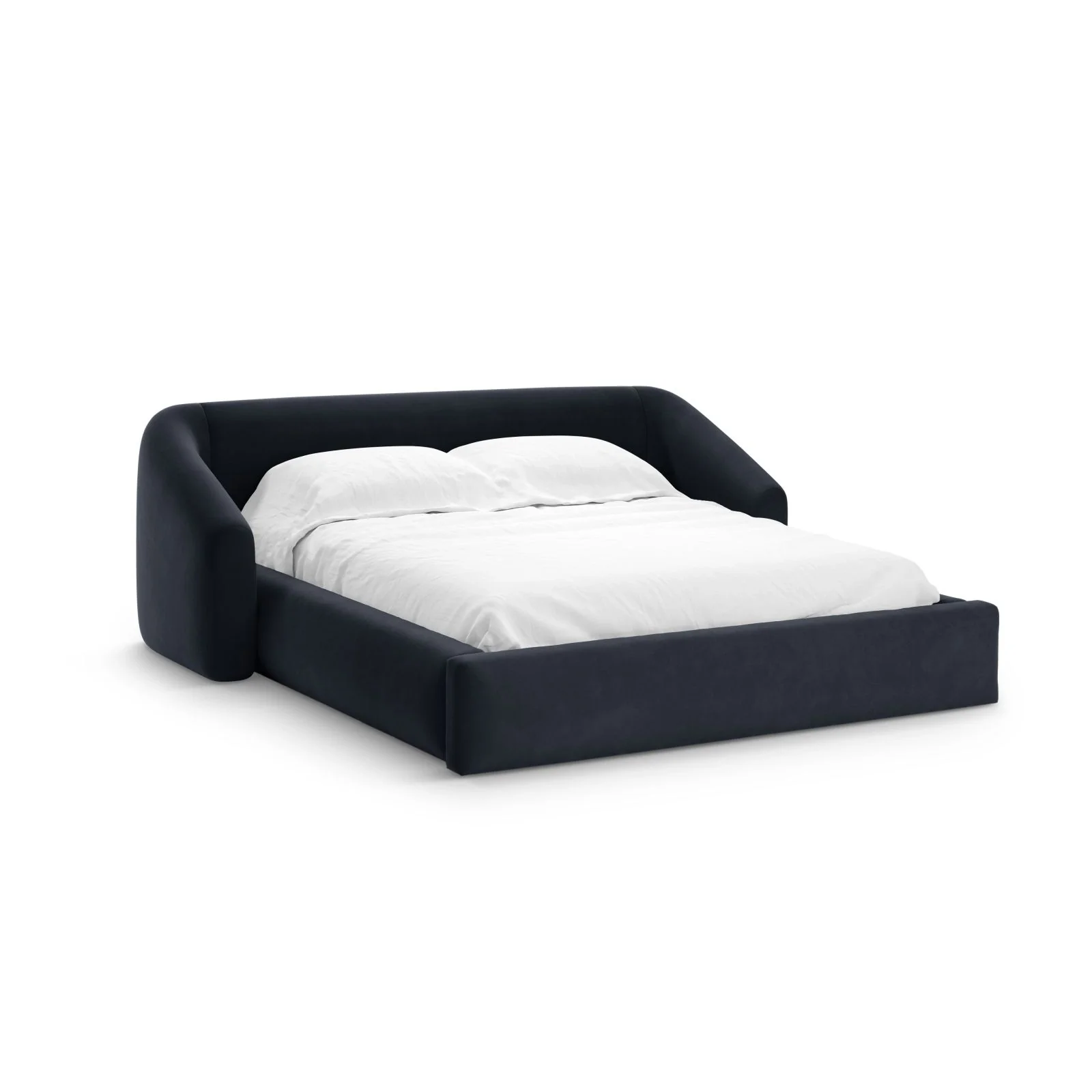 Campi Bett mit Kopfteil und Stauraum aus Samt oder Strukturstoff, 160x200 cm - Image 41