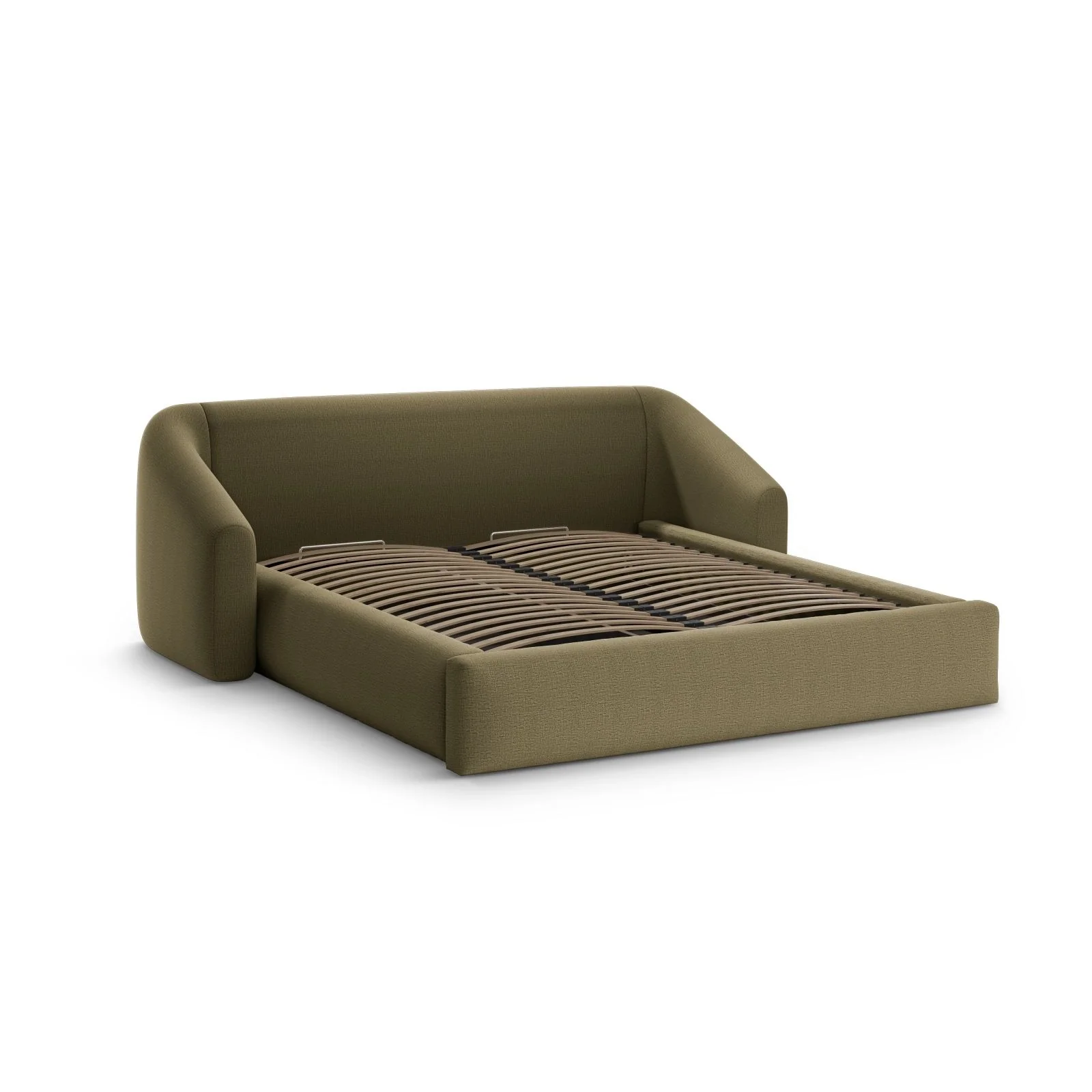 Campi Bett mit Kopfteil und Stauraum aus Samt oder Strukturstoff, 180x200 cm - Image 13
