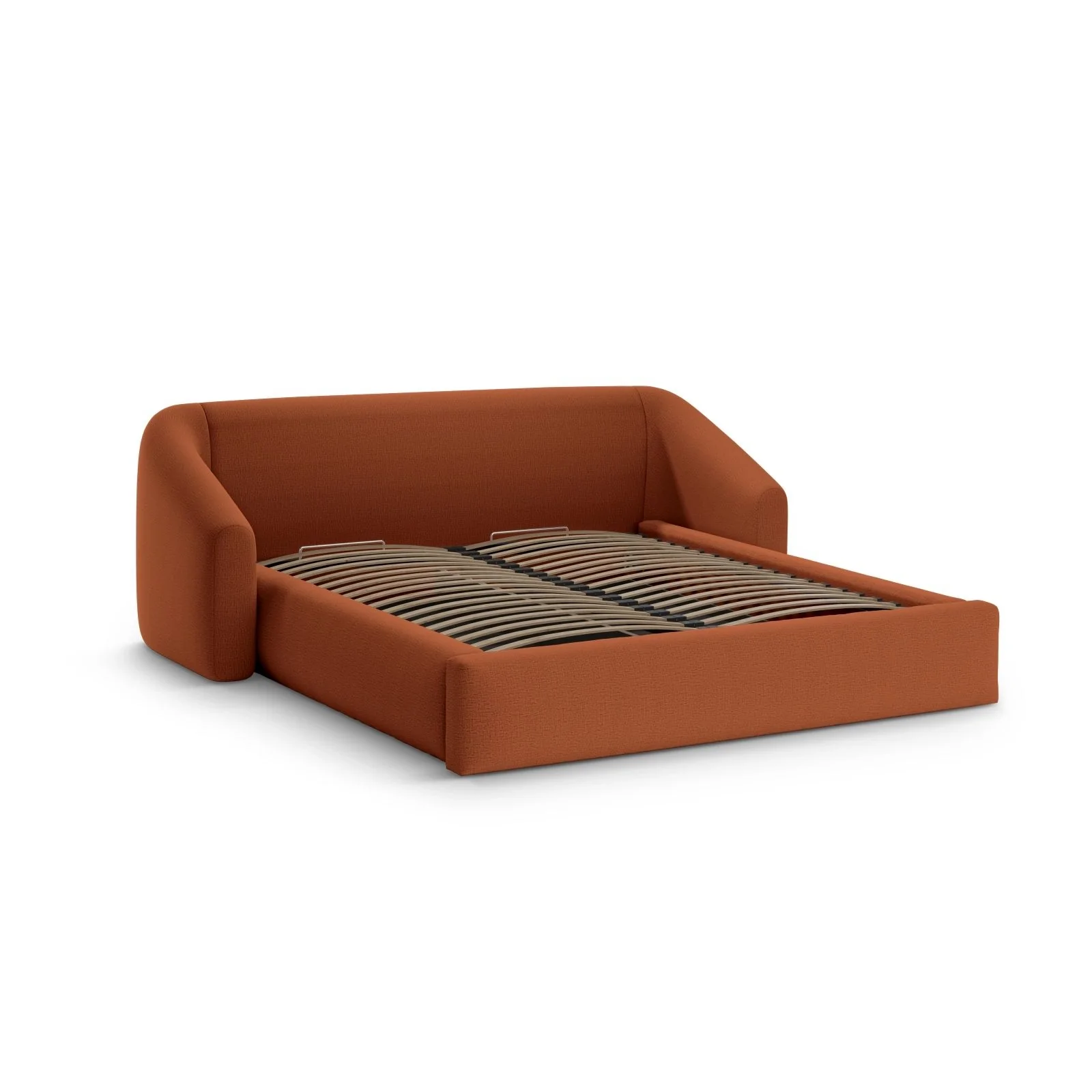 Campi Bett mit Kopfteil und Stauraum aus Samt oder Strukturstoff, 180x200 cm - Image 8