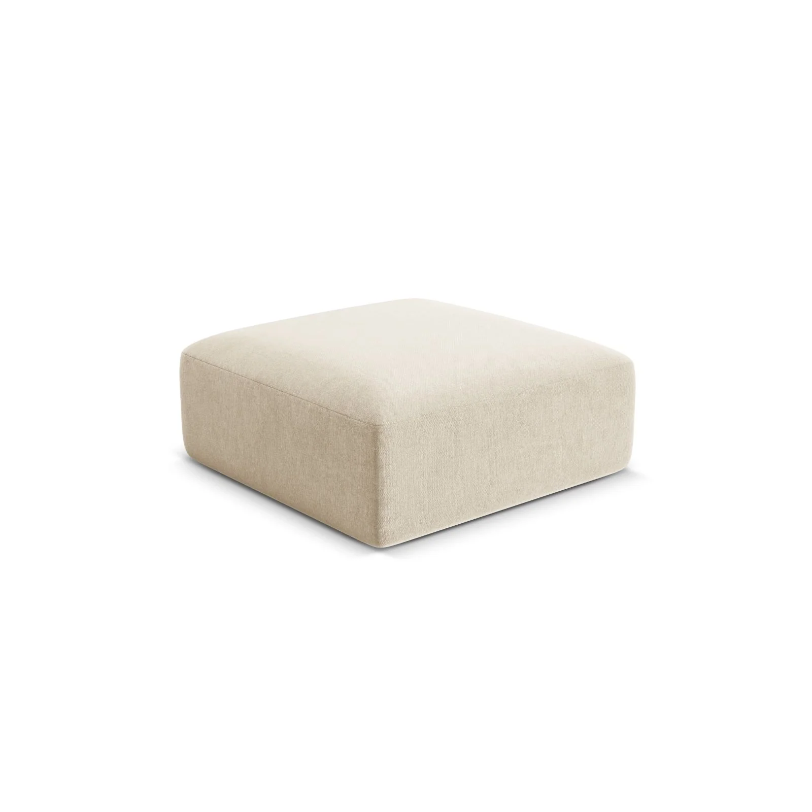 Campi Pouf aus Samt, Cord oder Strukturstoff, 90x90x40 cm - Image 4