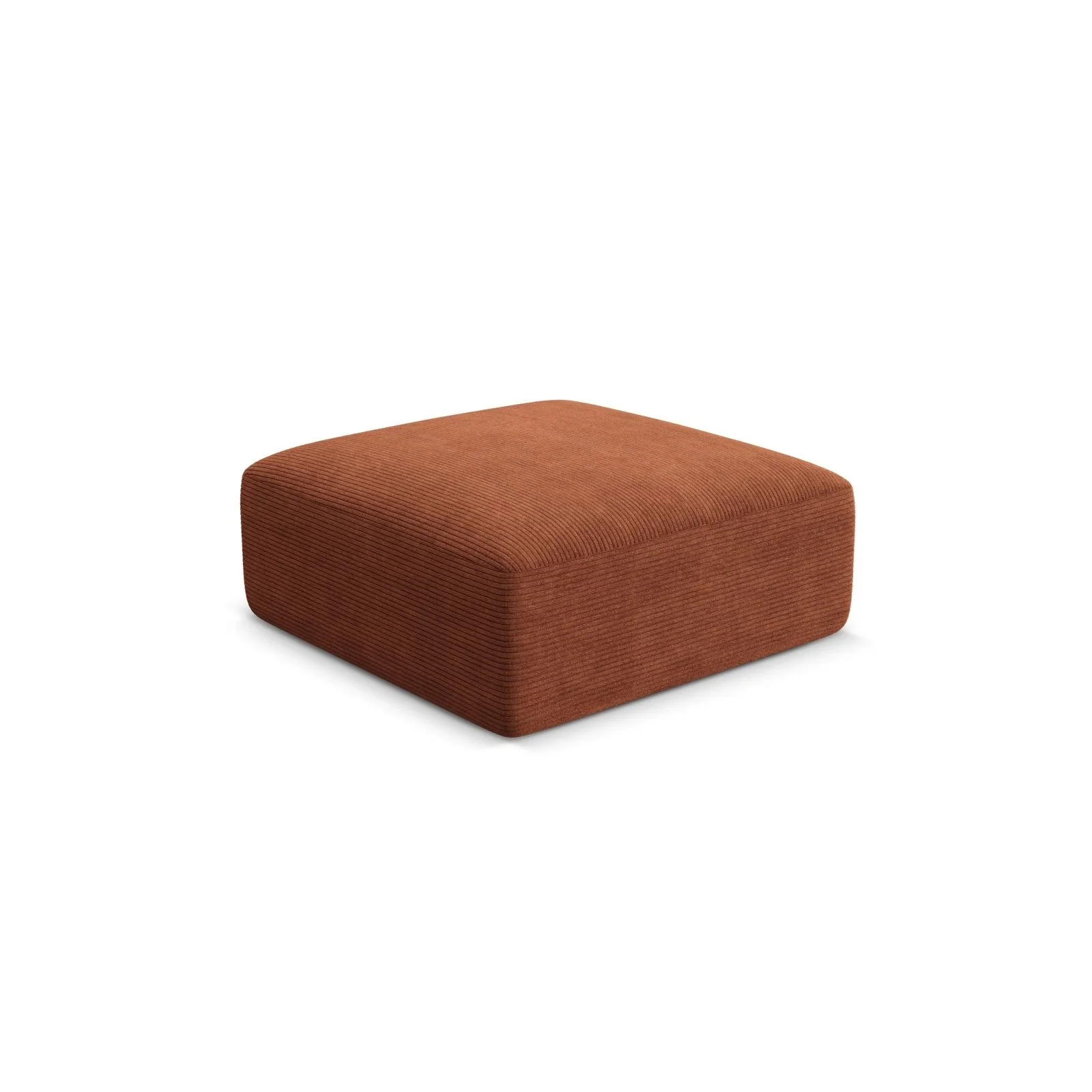 Campi Pouf aus Samt, Cord oder Strukturstoff, 90x90x40 cm - Image 69