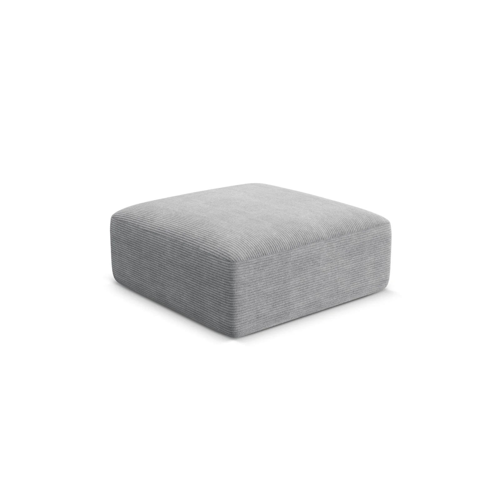 Campi Pouf aus Samt, Cord oder Strukturstoff, 90x90x40 cm - Image 76