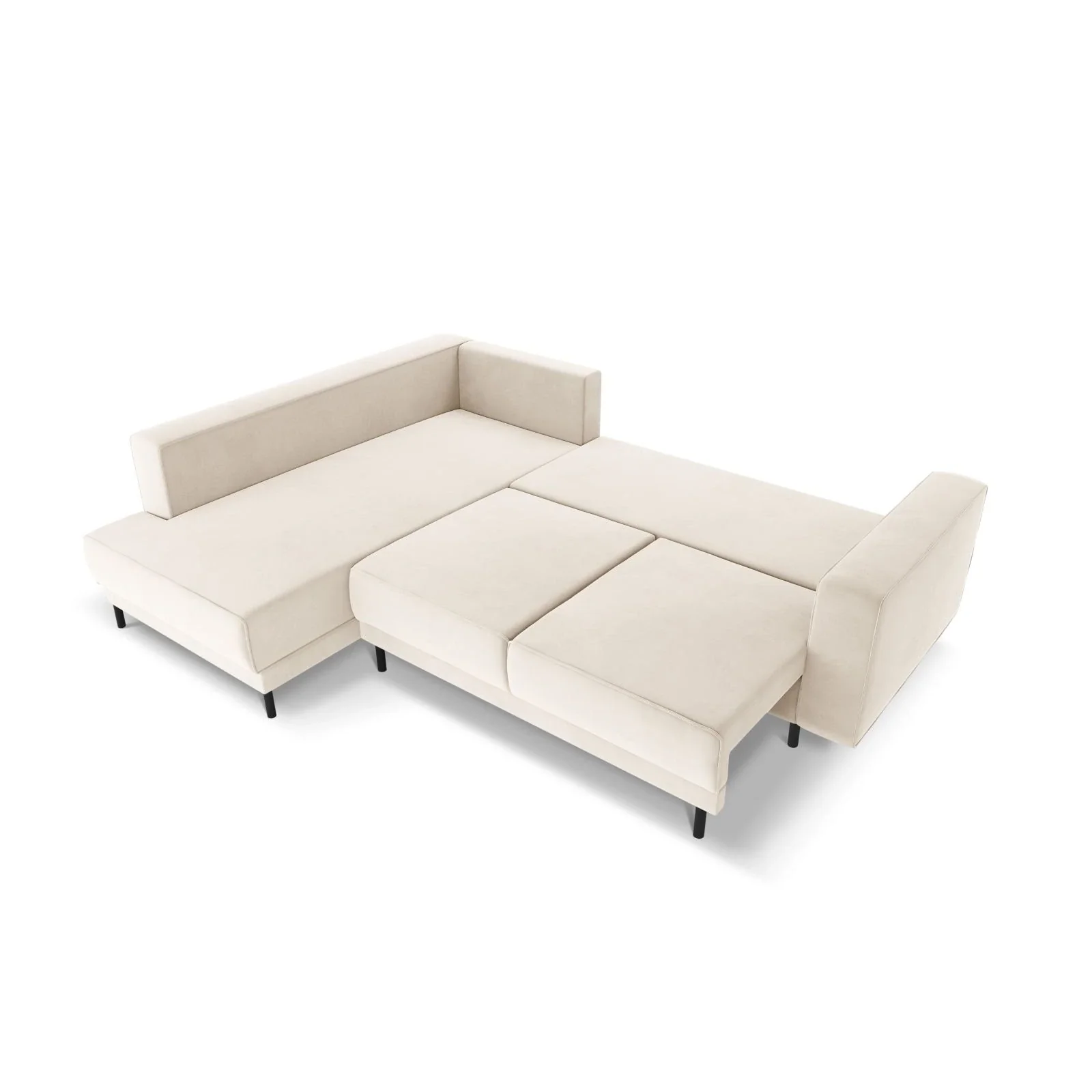 Caro 5-Sitzer Ecksofa Linke Seite, mit Schlaffunktion, in Samt oder Strukturstoff, 247x187 cm - Image 5