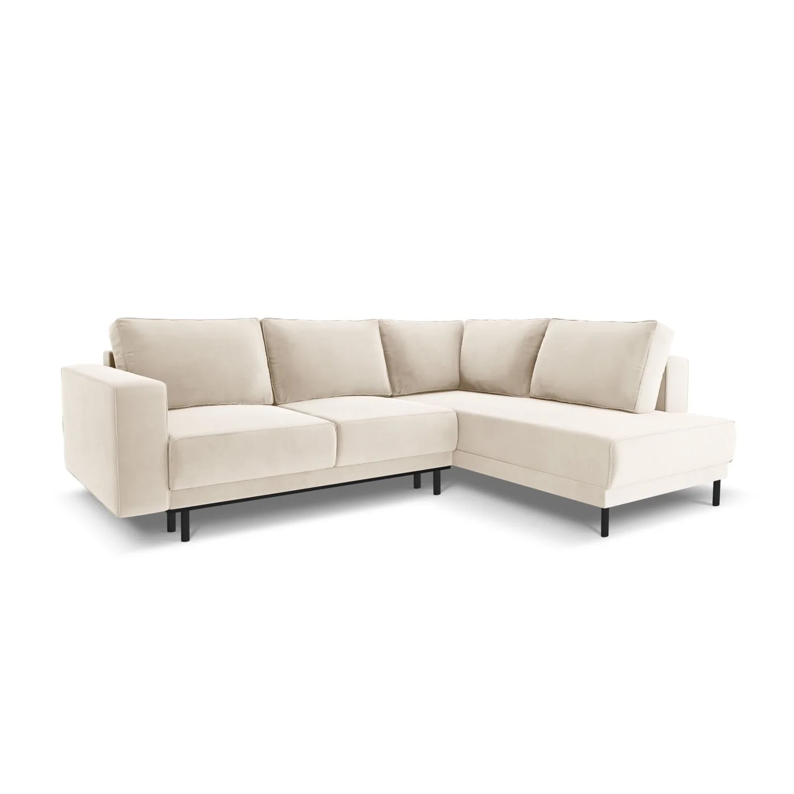 Caro 5-Sitzer Ecksofa Rechte Seite, mit Schlaffunktion, in Samt oder Strukturstoff, 247x187 cm