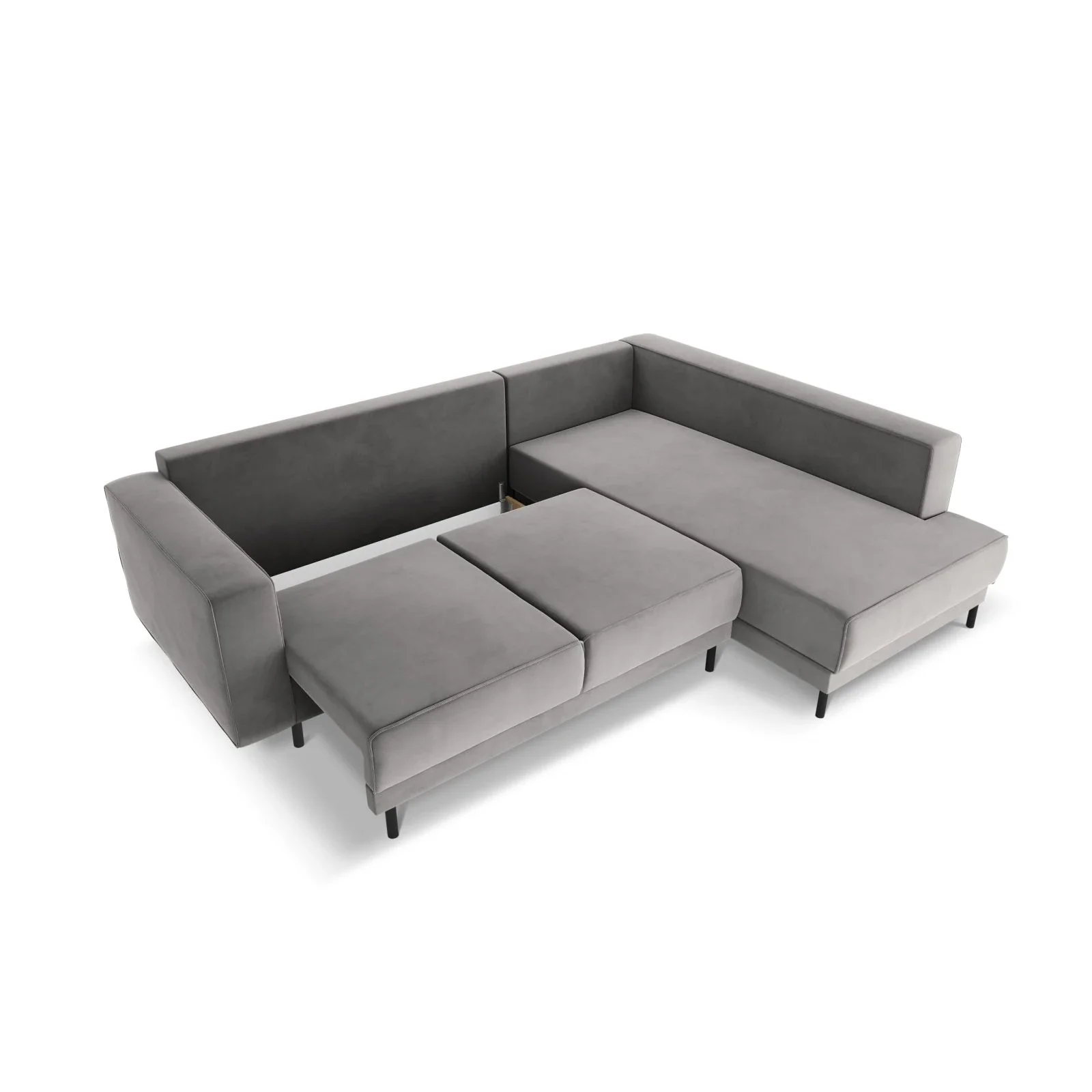 Caro 5-Sitzer Ecksofa Rechte Seite, mit Schlaffunktion, in Samt oder Strukturstoff, 247x187 cm - Image 22
