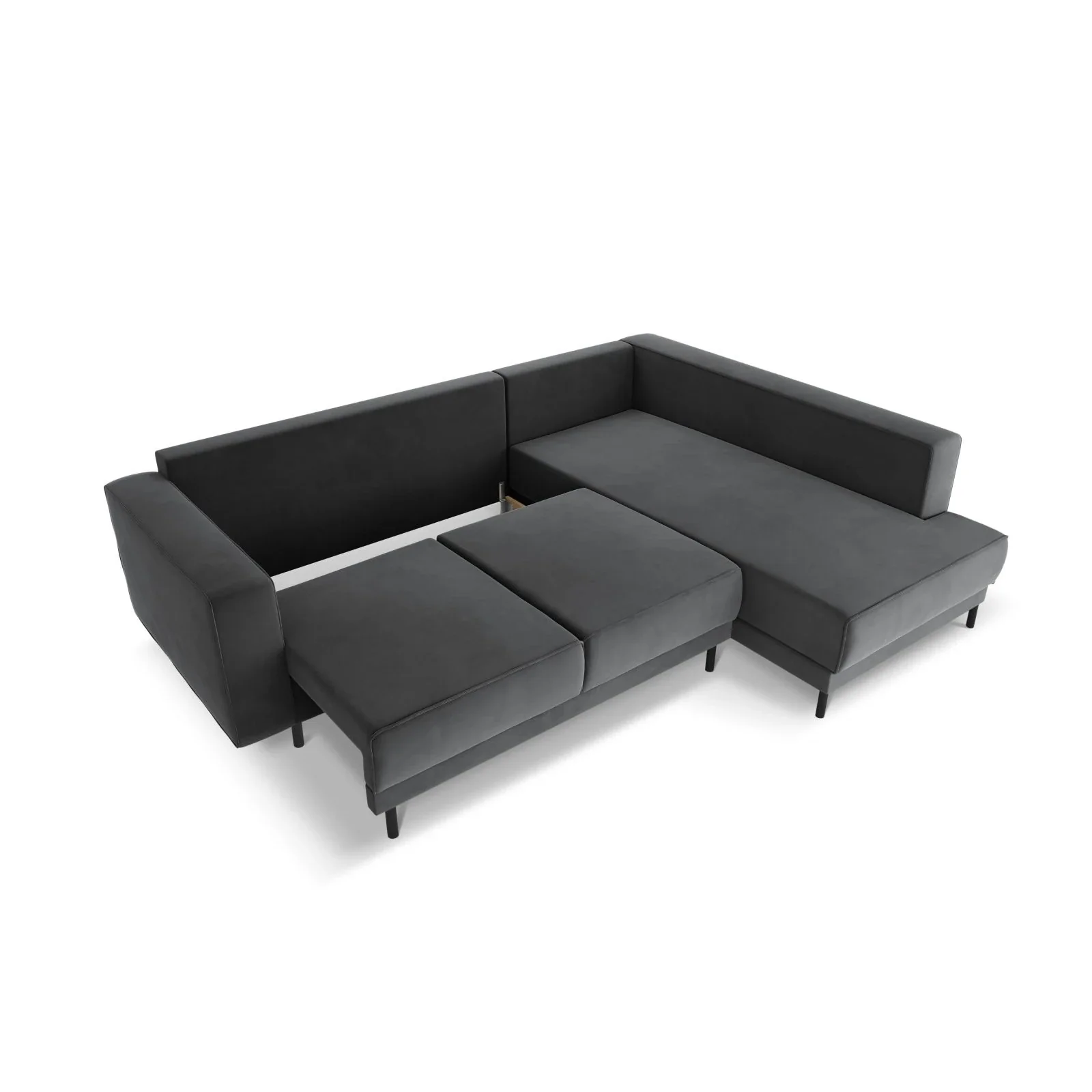 Caro 5-Sitzer Ecksofa Rechte Seite, mit Schlaffunktion, in Samt oder Strukturstoff, 247x187 cm - Image 28