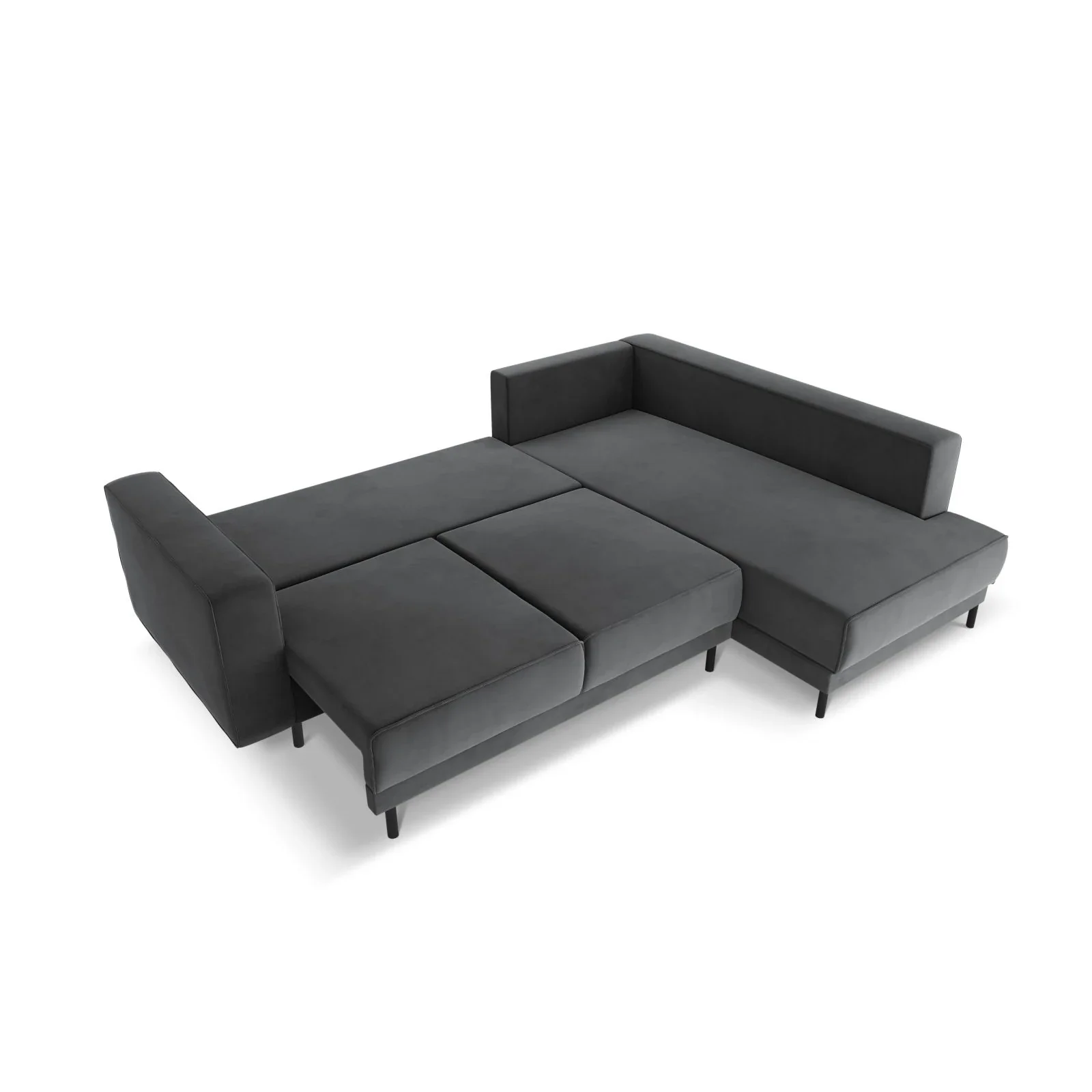 Caro 5-Sitzer Ecksofa Rechte Seite, mit Schlaffunktion, in Samt oder Strukturstoff, 247x187 cm - Image 29