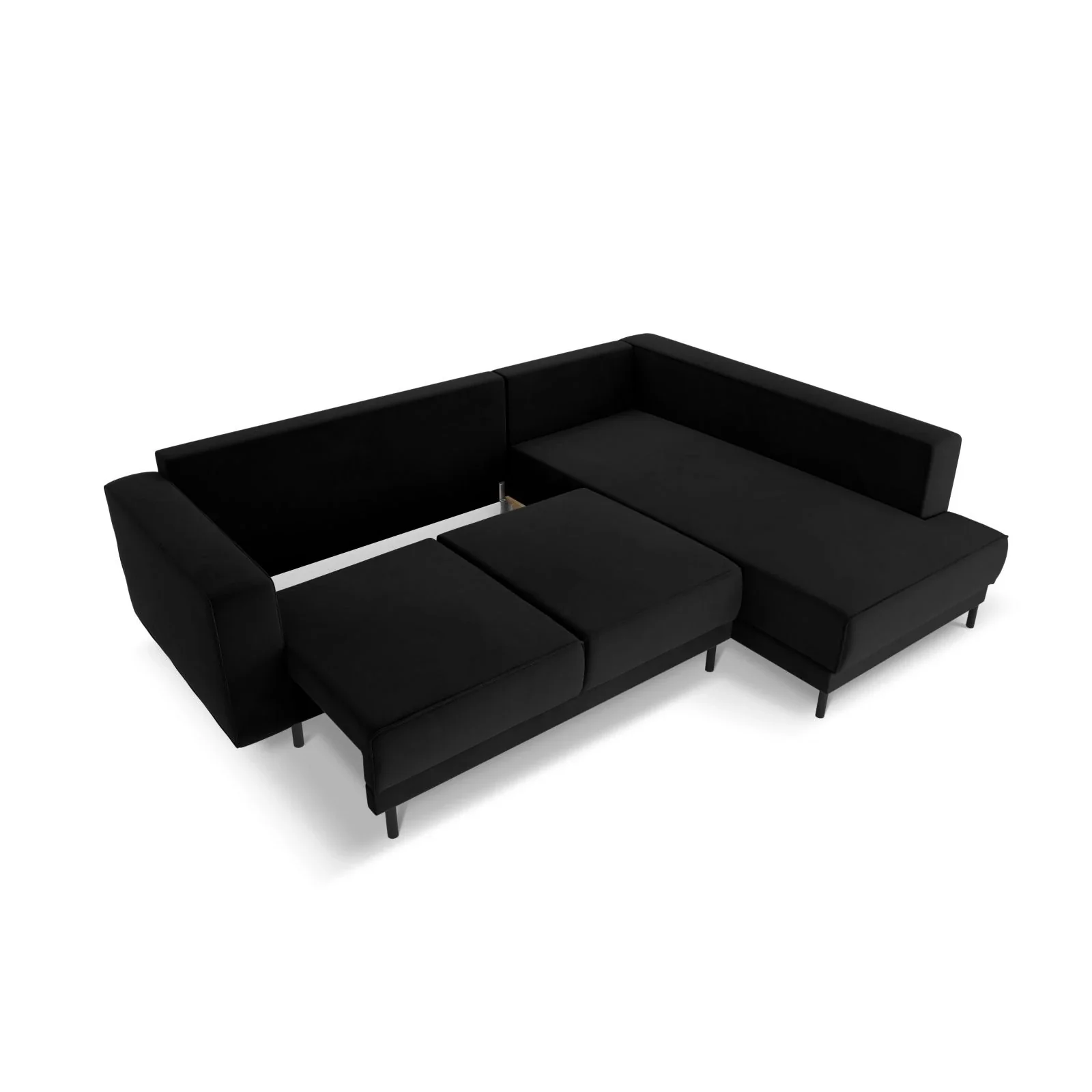 Caro 5-Sitzer Ecksofa Rechte Seite, mit Schlaffunktion, in Samt oder Strukturstoff, 247x187 cm - Image 34